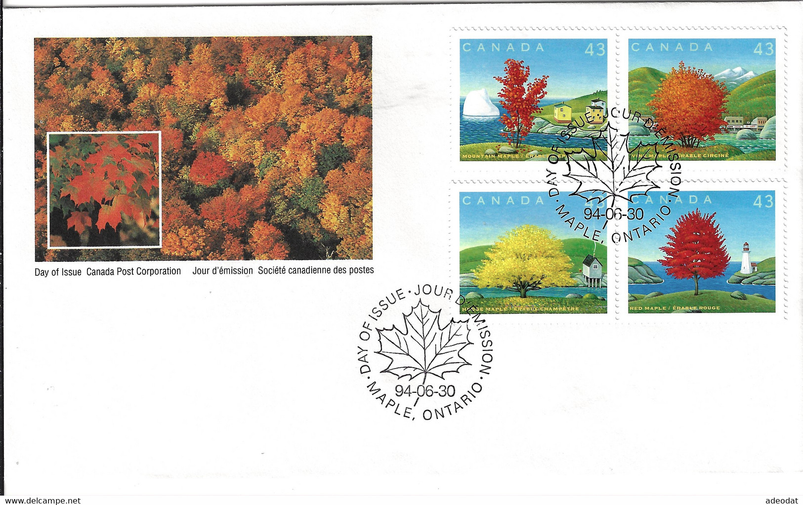 CANADA 1994 SCOTT 1524 3 FDCs - 1991-2000