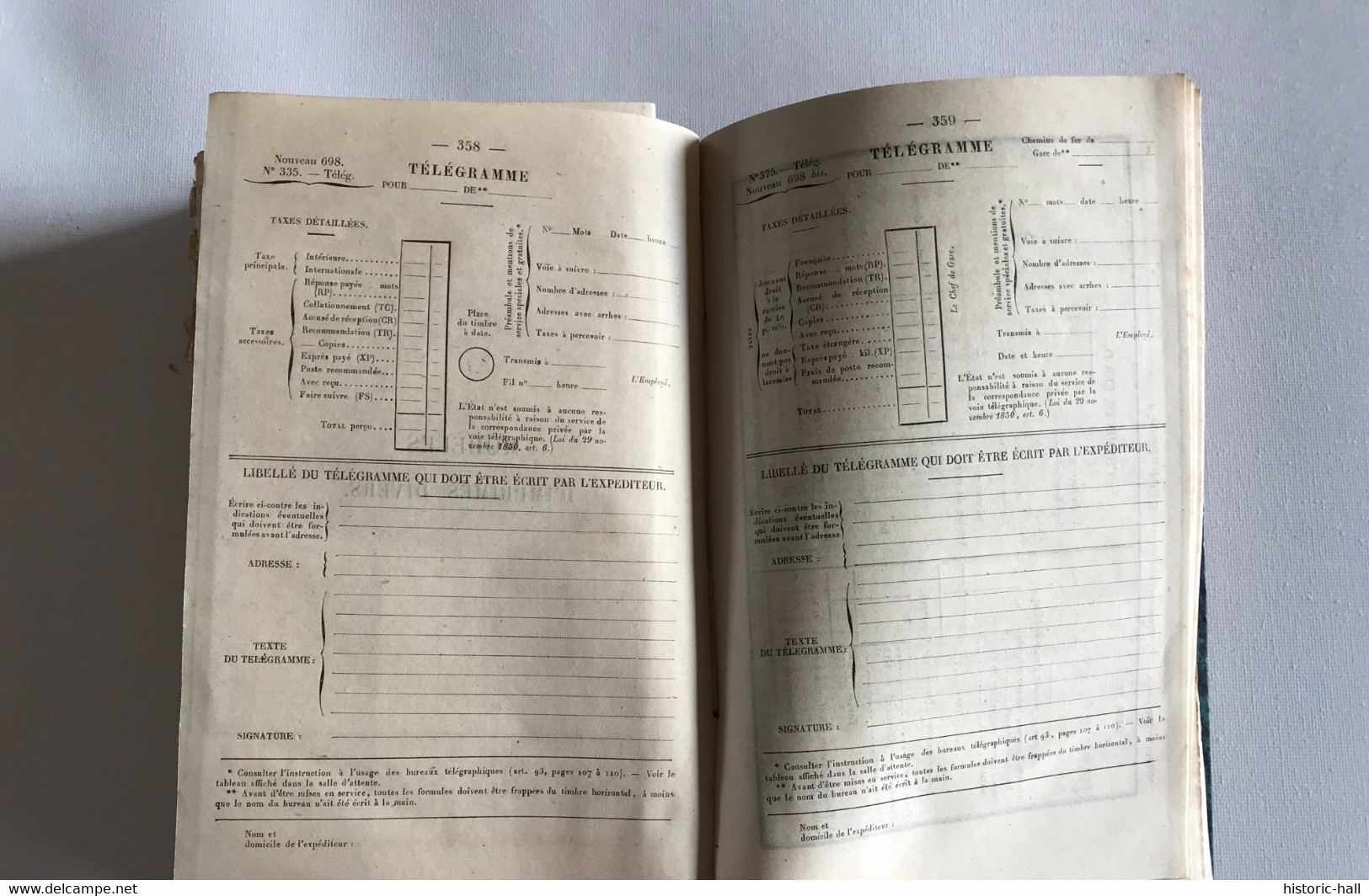 INSTRUCTION à L’usage Des BUREAUX TELEGRAPHIQUES - 1883 - Telefonbücher