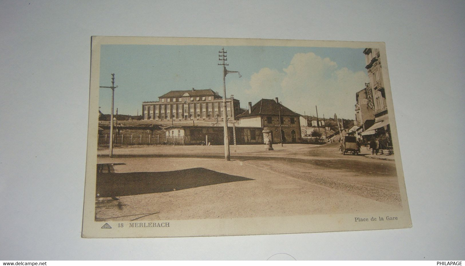 Carte Postale : Moselle, Merlebach, Place De La Gare - Freyming Merlebach