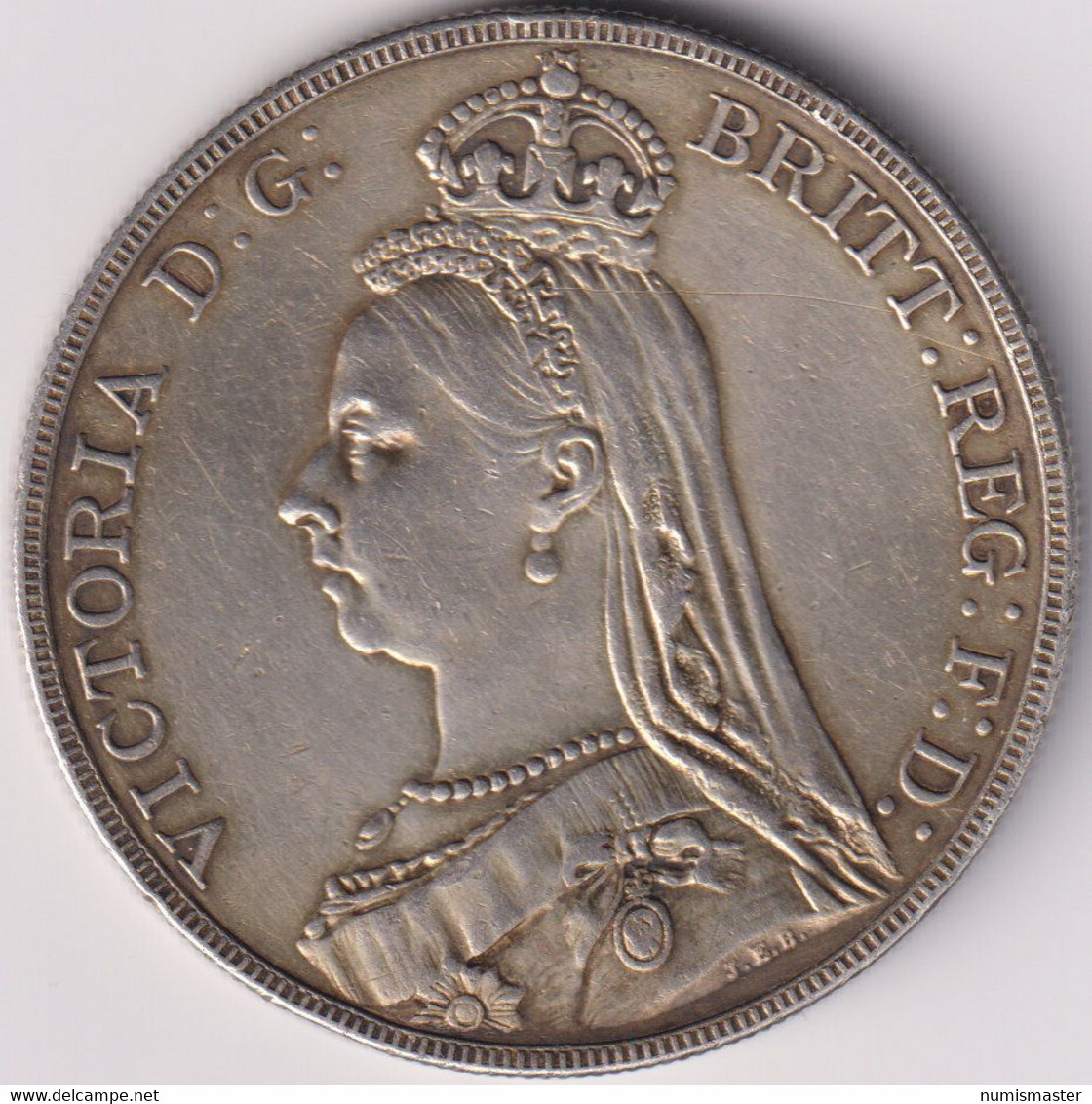 GREAT BRITAIN , CROWN 1887 ,  SILVER COIN - M. 1 Crown