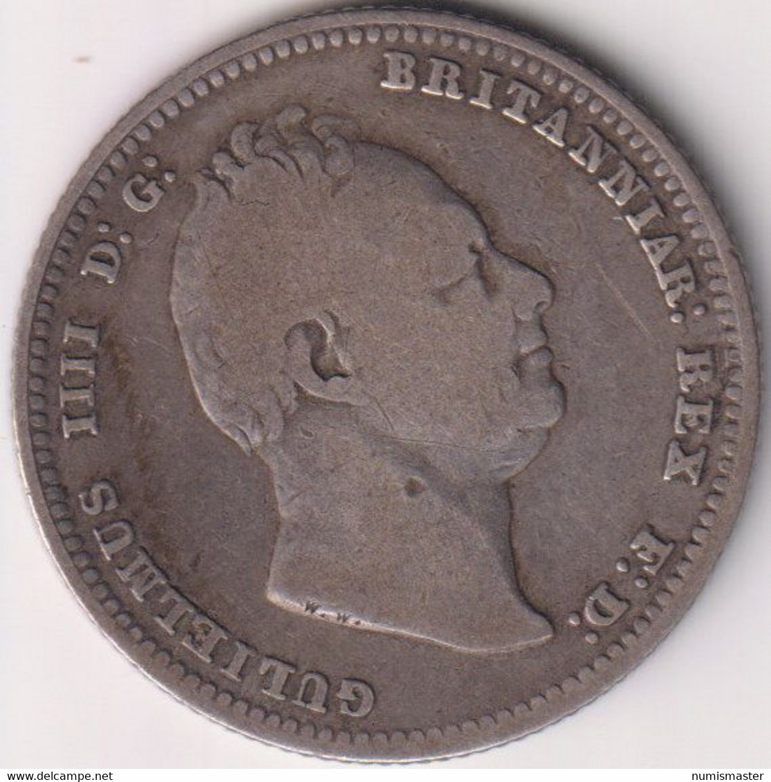 GREAT BRITAIN , SHILLING 1834 , SILVER COIN - I. 1 Shilling