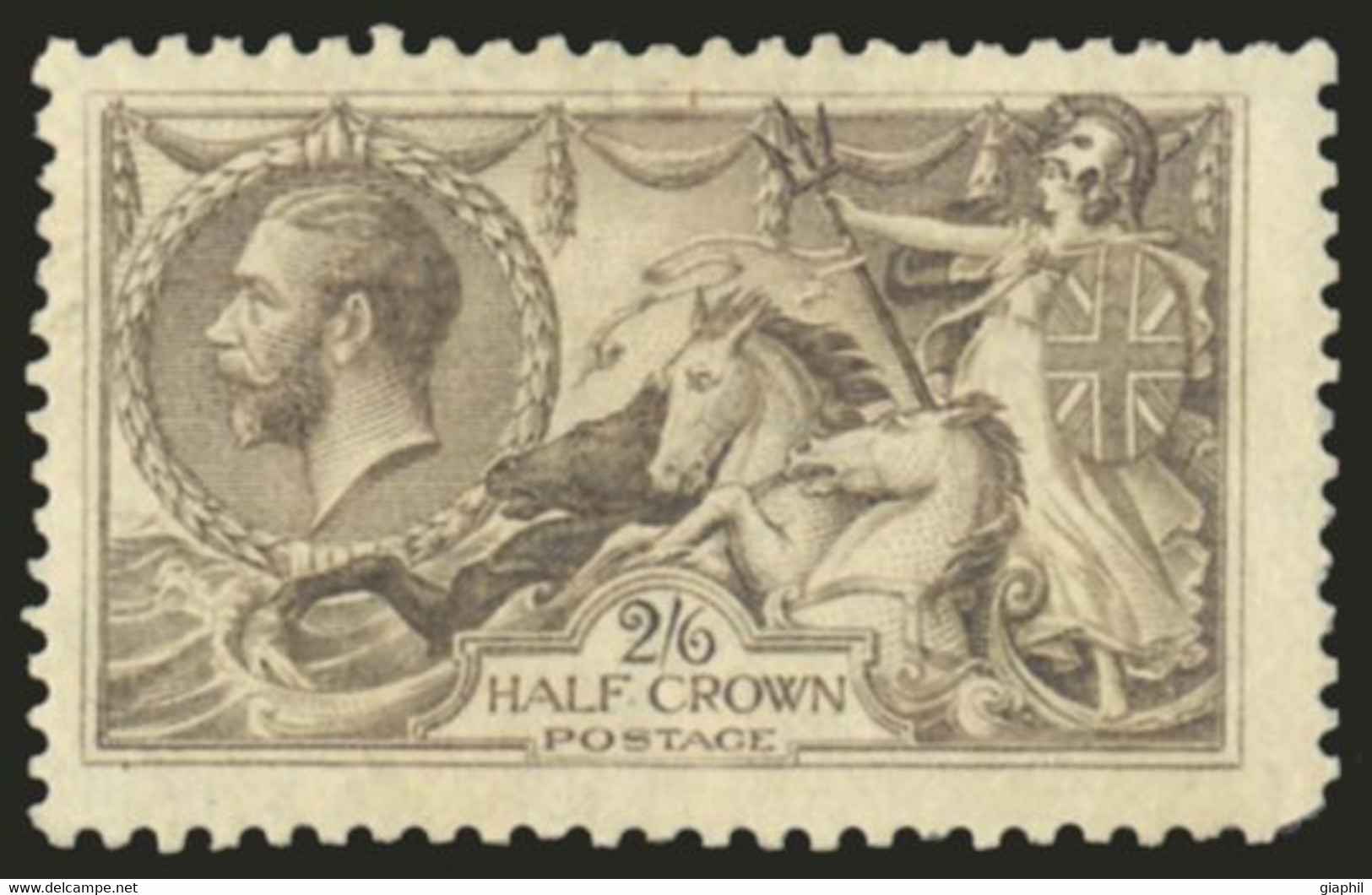 GREAT BRITAIN 1913 SEAHORSE 2/6 S. BRADBURY (SC 179) MLH * OFFER! - Ungebraucht