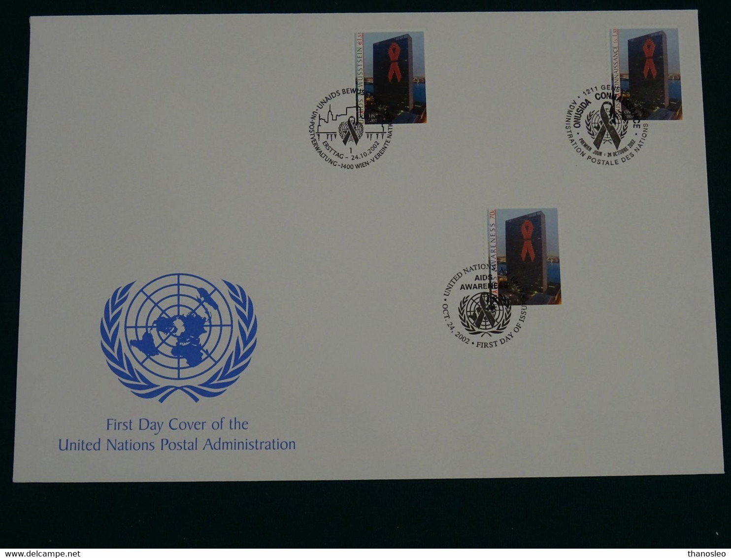 United Nations 2002 Aids Health FDC VF - Dag Hammarskjöld