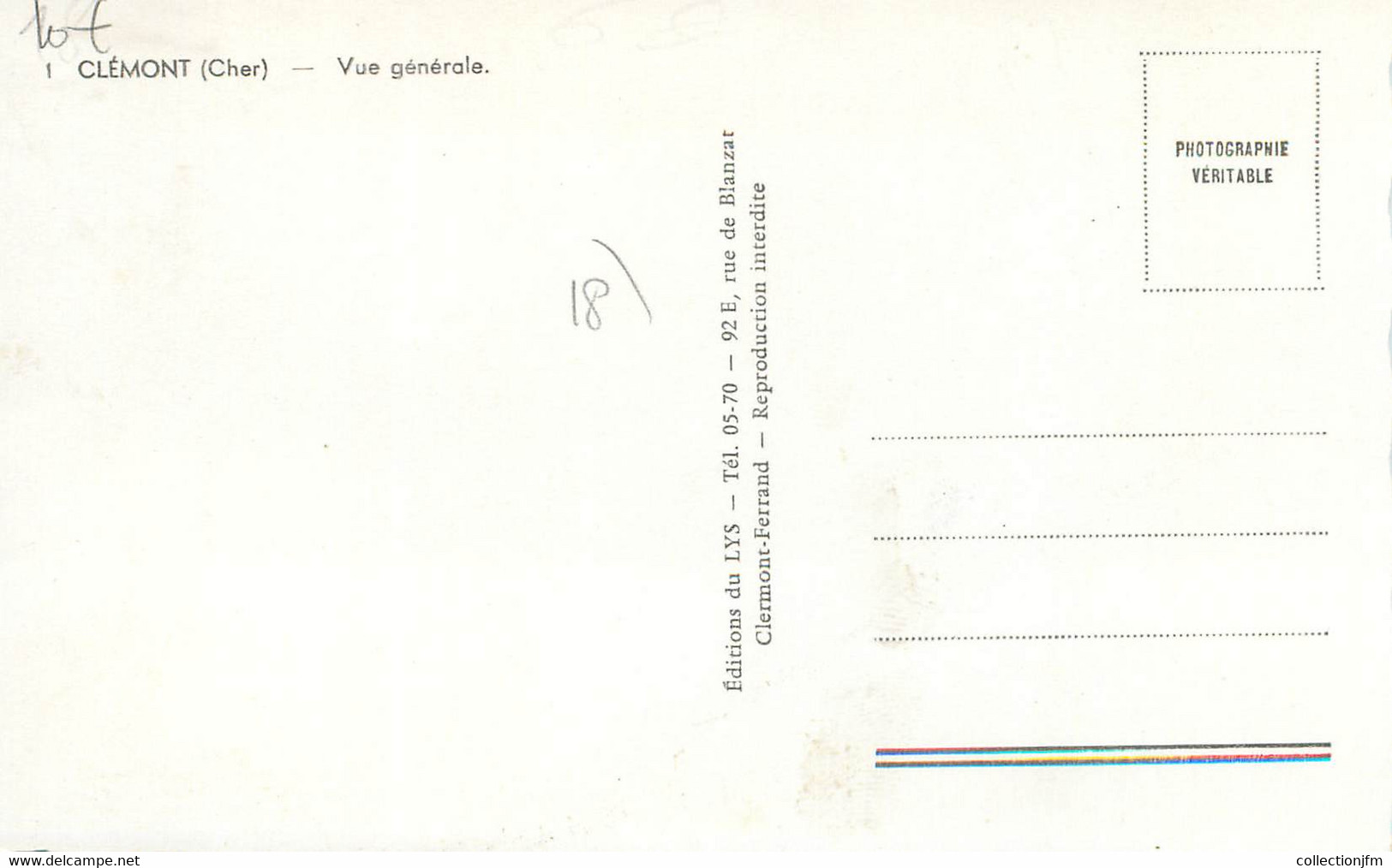 / CPSM FRANCE 18 "Clémont, Vue Générale" - Clémont