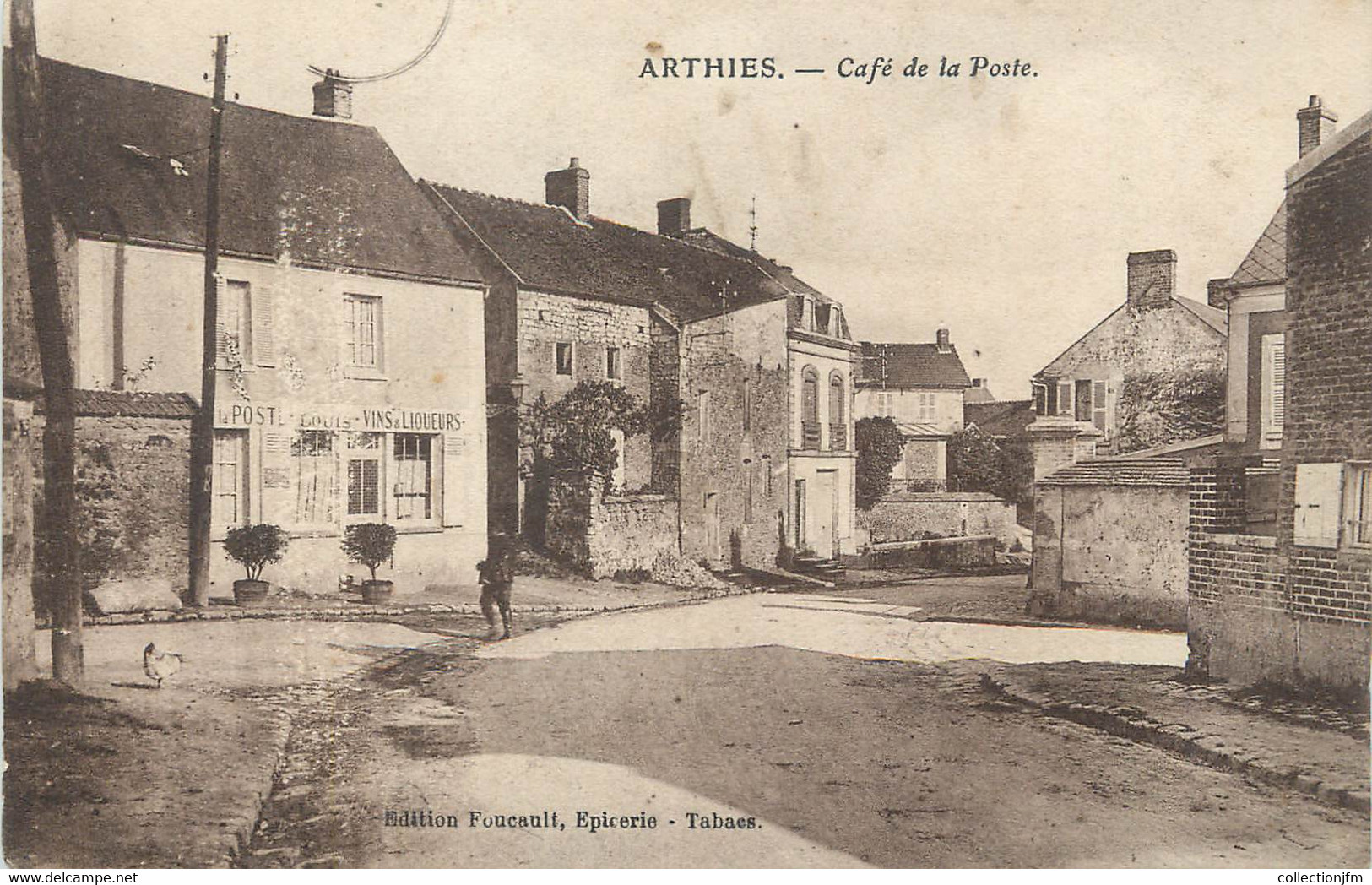 / CPA FRANCE 95 "Arthies, Café De La Poste" - Arthies