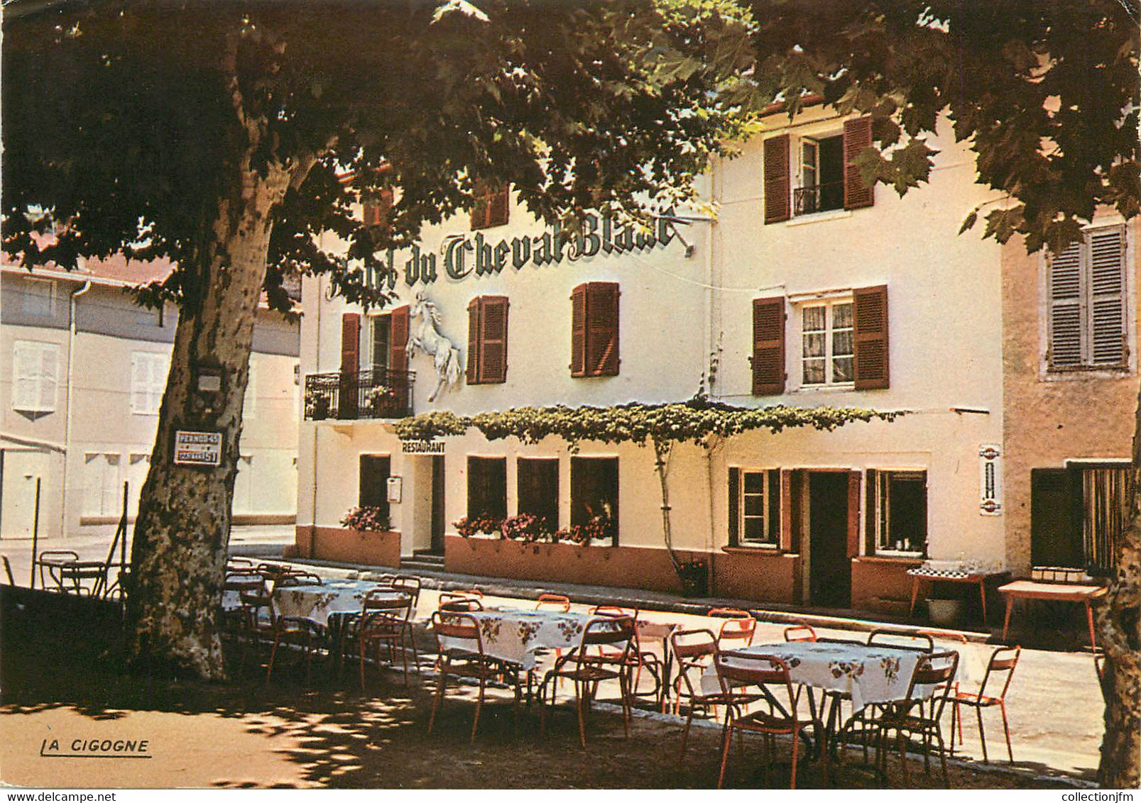 / CPSM FRANCE 01 "Montluel, Hôtel Restaurant Du Cheval Blanc' - Montluel