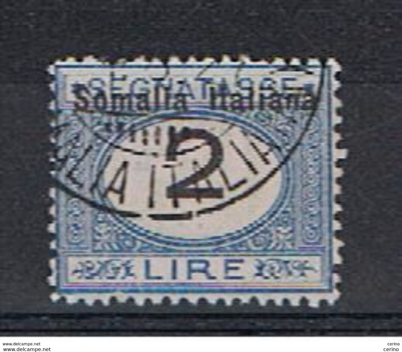 SOMALIA:  1926  TASSE  -  £. 2  AZZURRO  E  NERO  US. -  SASS. 49 - Somalië