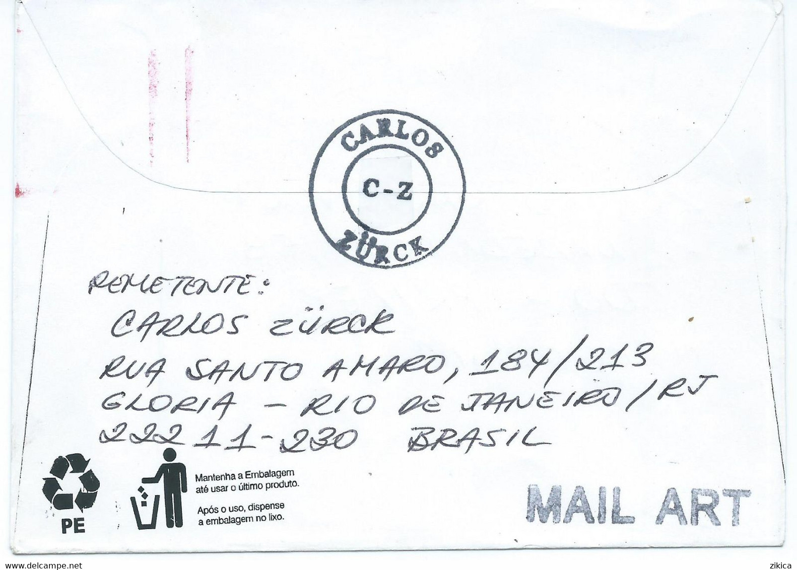 Brazil Letter Mail Art - Machine Stamps (ATM) Postage Meter 2008 Via Macedonia - Cartas & Documentos