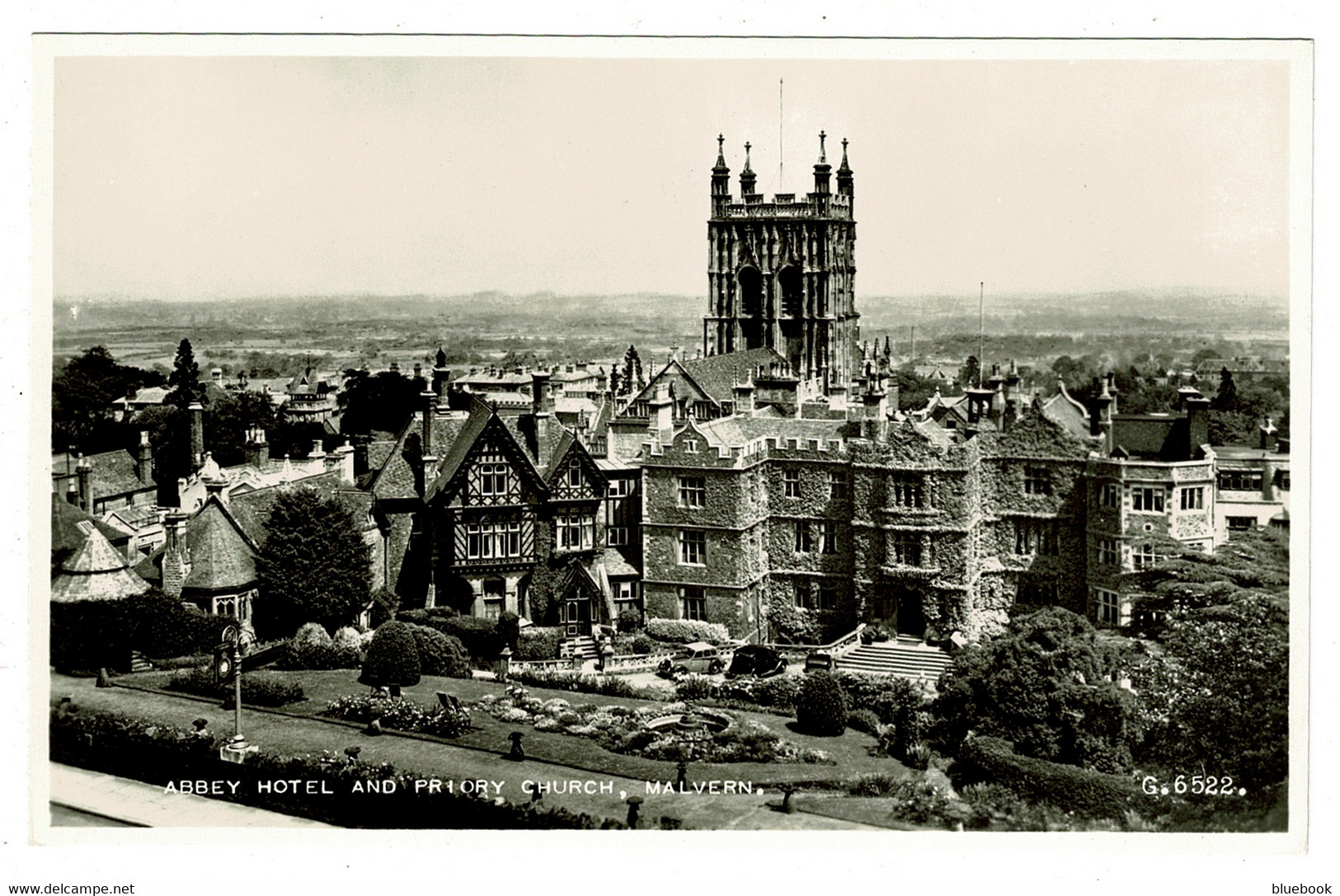 Ref 1479 - Real Photo Postcard - Abbey Hotel & Priory Church - Malvern Worcestershire - Sonstige & Ohne Zuordnung