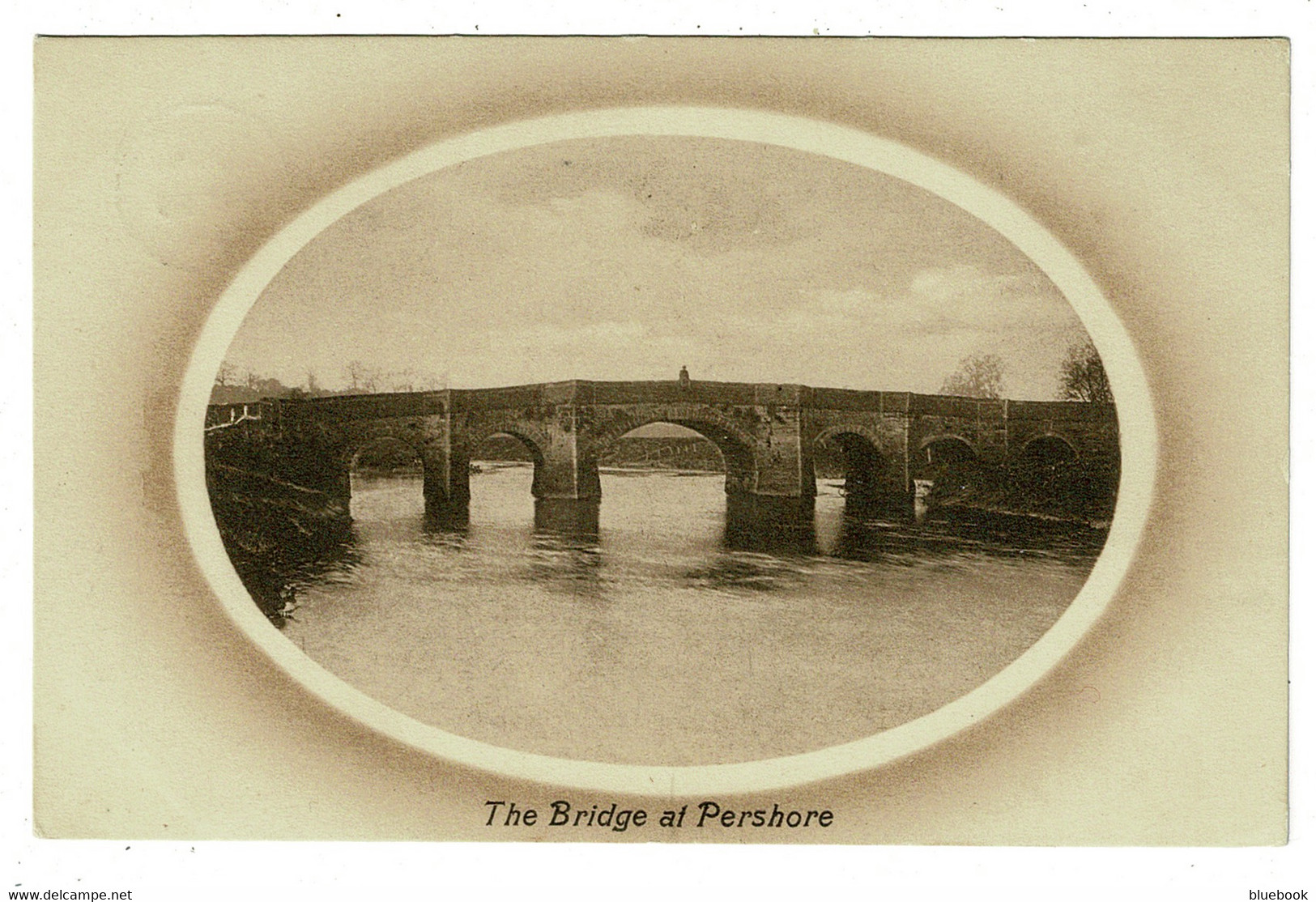 Ref 1479 - 1910 Postcard - The Bridge At Pershore Worcestershire - Thimble Postmark - Other & Unclassified