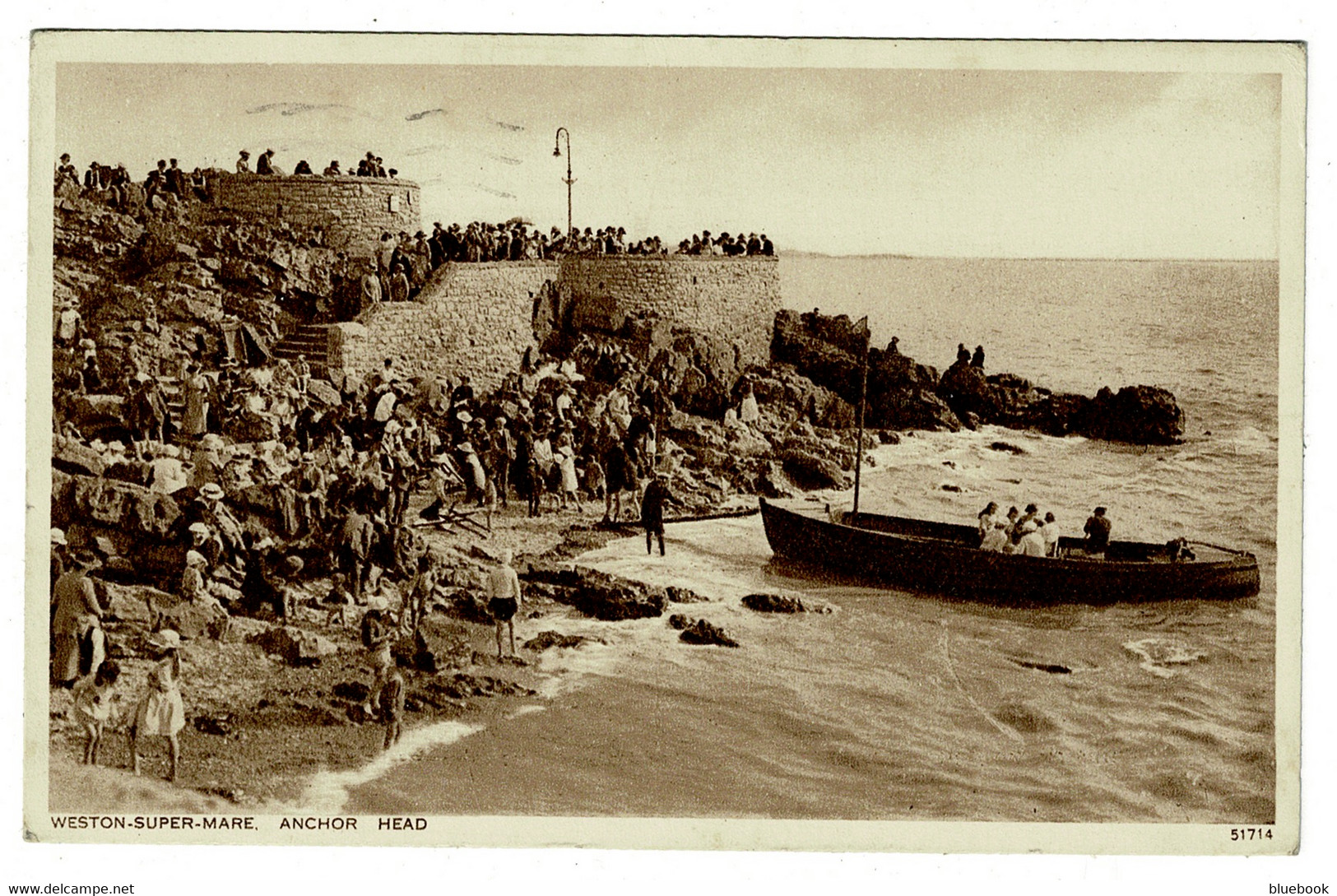 Ref 1480 - 1932 Postcard - Anchor Head Weston-super-Mare Somerset - Weston-Super-Mare