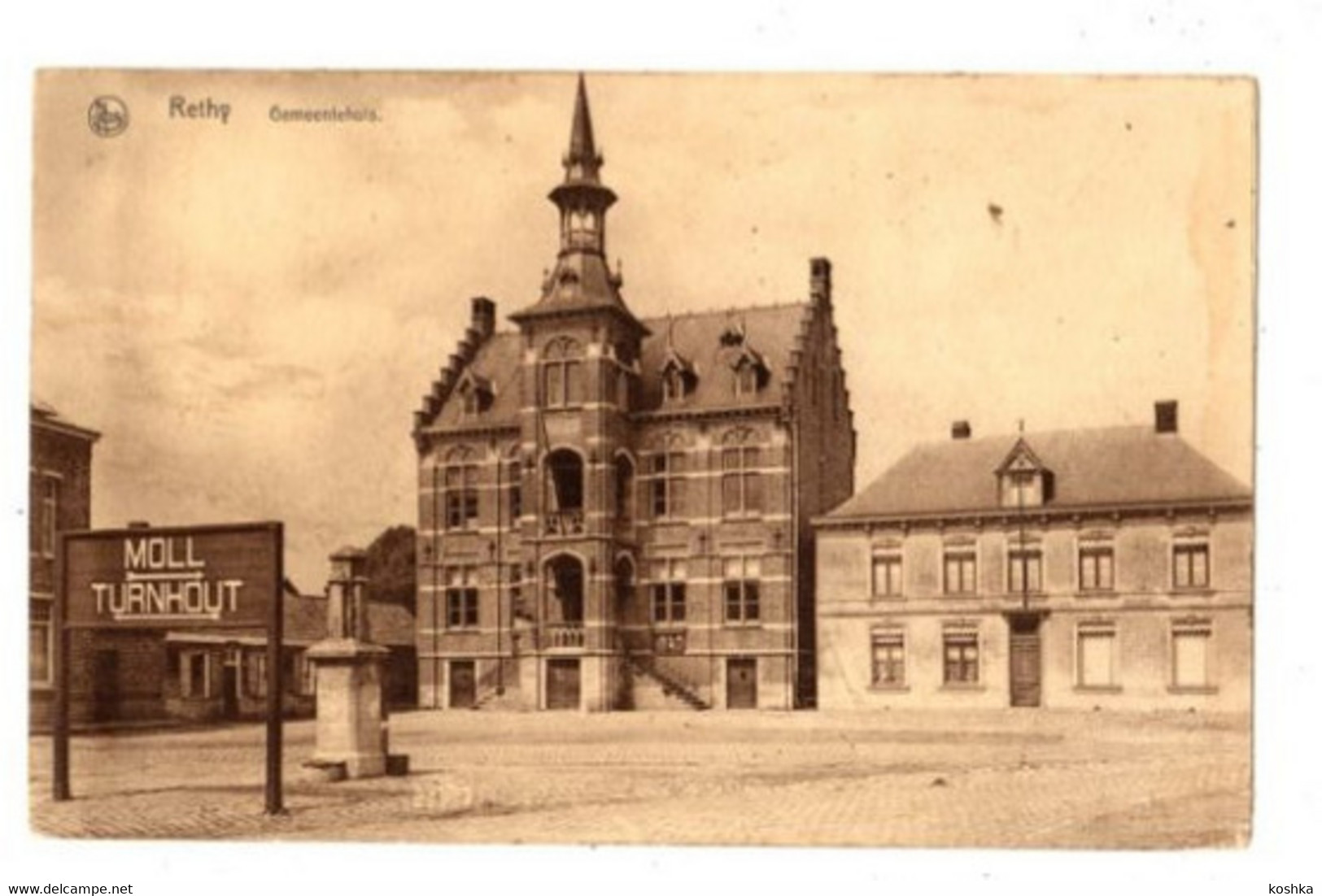 RETIE - Rethy - Gemeentehuis -  Verzonden 1952 - Retie