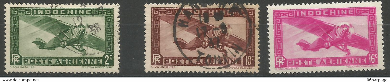 Indochine 05 - 1933-38/1944  PA N°2/4/17 - Airmail