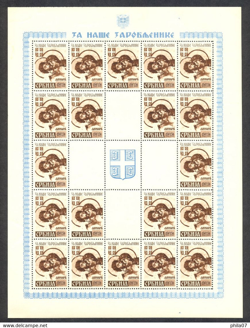 SERBIA - Mi.No. 62/65, Complete Sheet In Good Quality. - Serbia