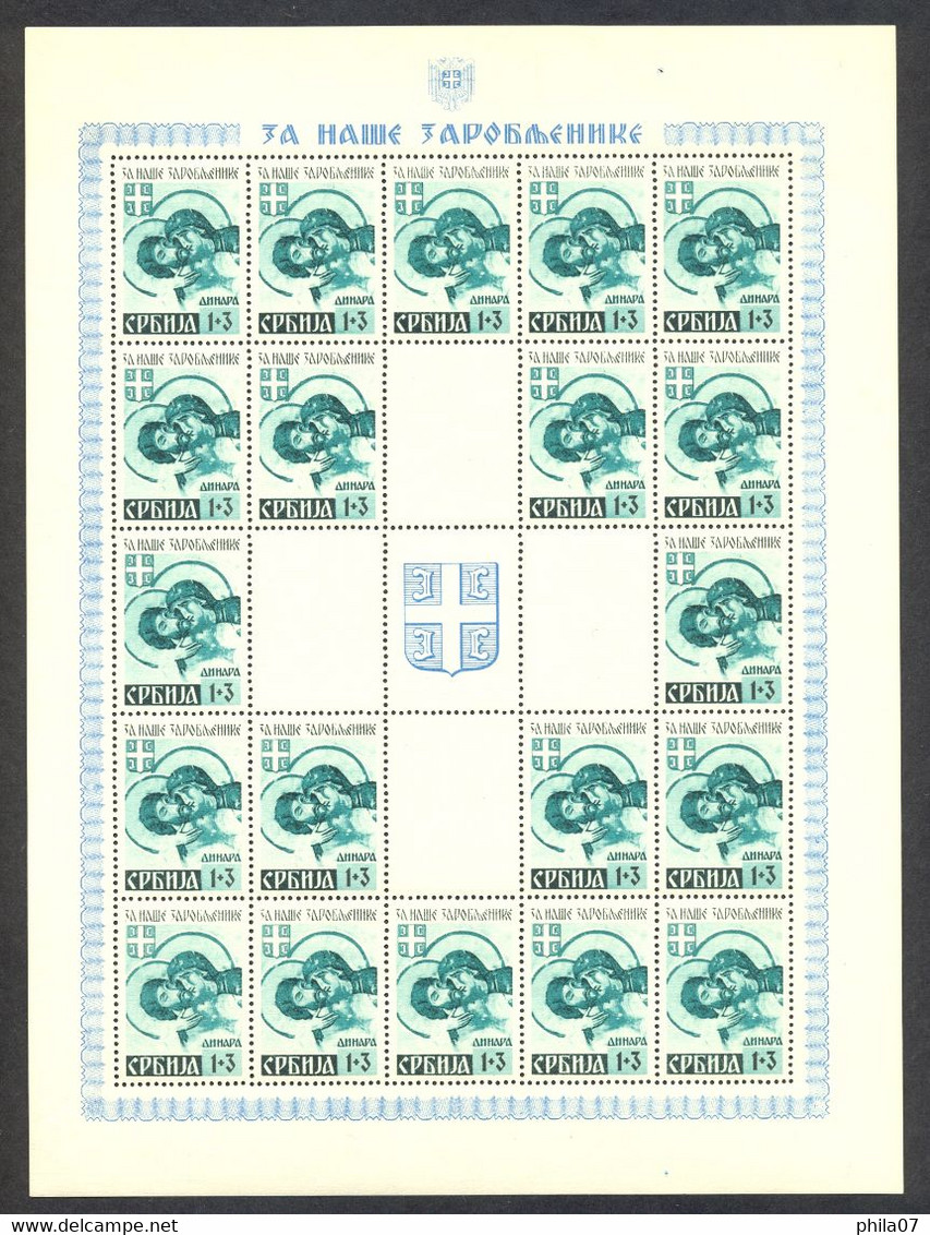 SERBIA - Mi.No. 62/65, Complete Sheet In Good Quality. - Serbia