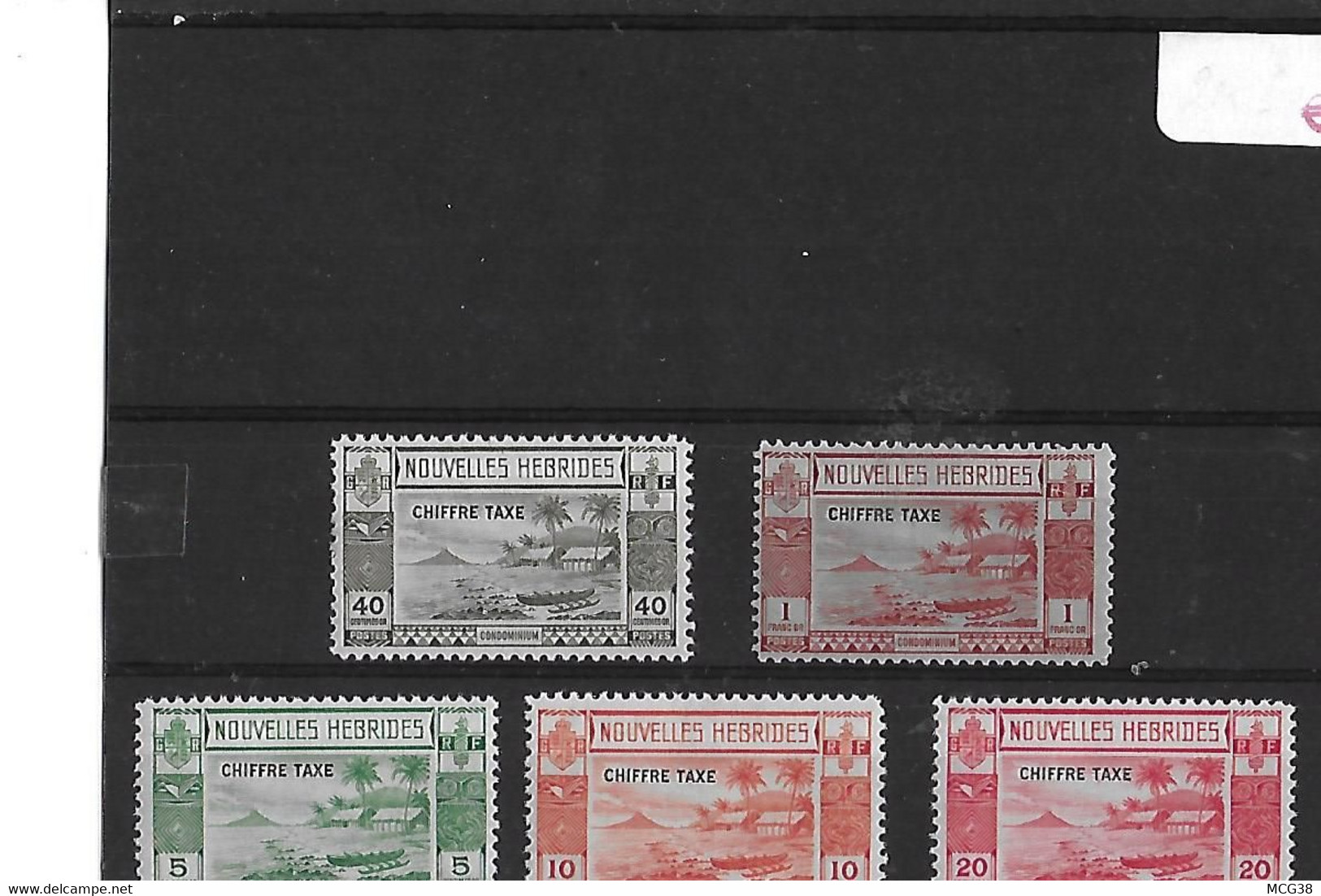 NOUVELLES  HEBRIDES - TIMBRES  NEUFS  TRACE   CHARNIERE -  TAXE  SERIE   N° 11  à  15  - - Timbres-taxe