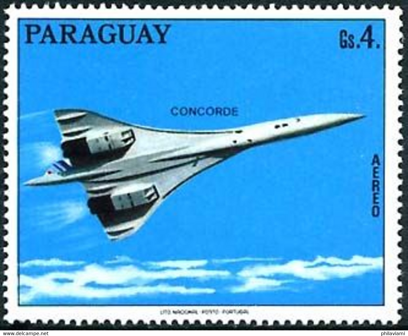 Paraguay 1975 Aérospatiale British Aircraft Corp Concorde ( YT PA 711 , Mi 2744) - Concorde