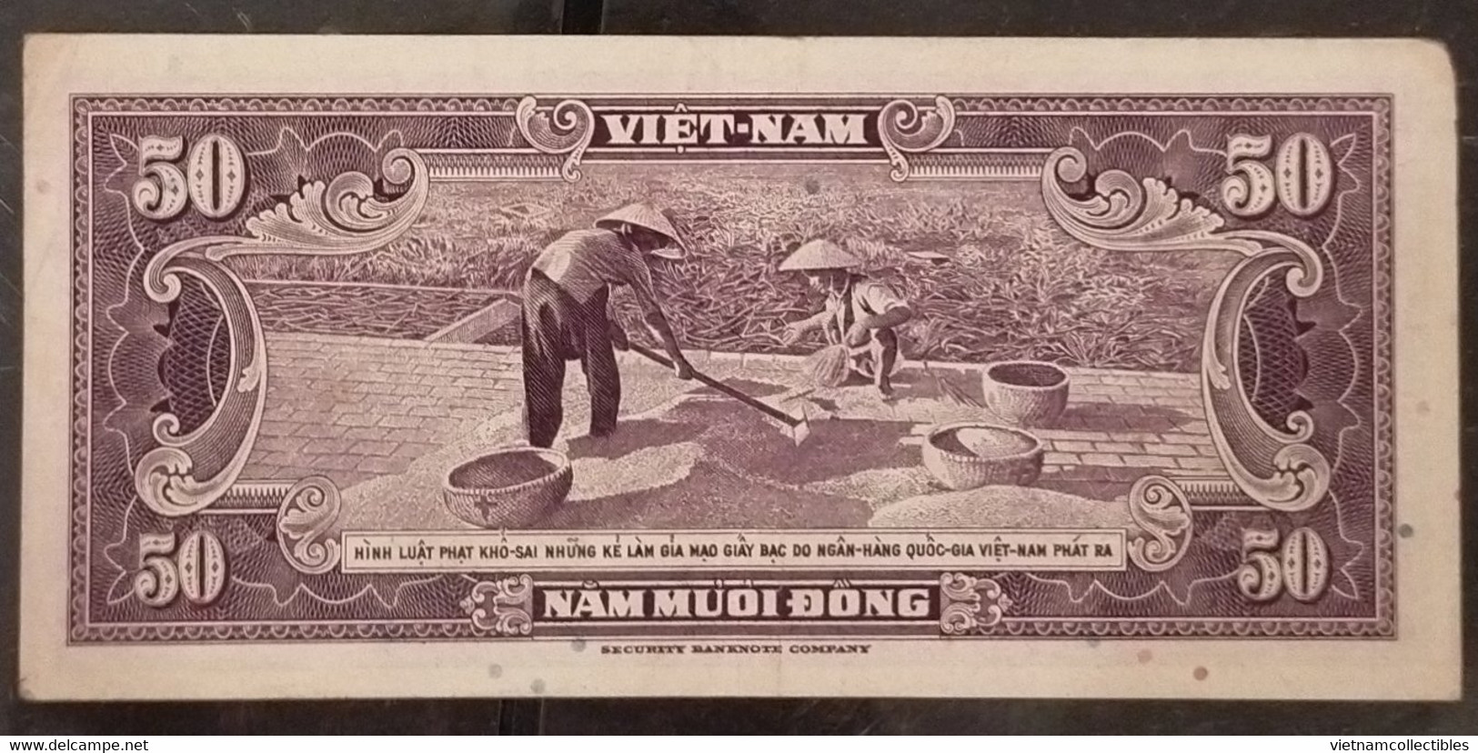 South Viet Nam Vietnam 50 Dông VF++ Banknote Note 1956 - Pick # 07 / 2 Photos - Vietnam