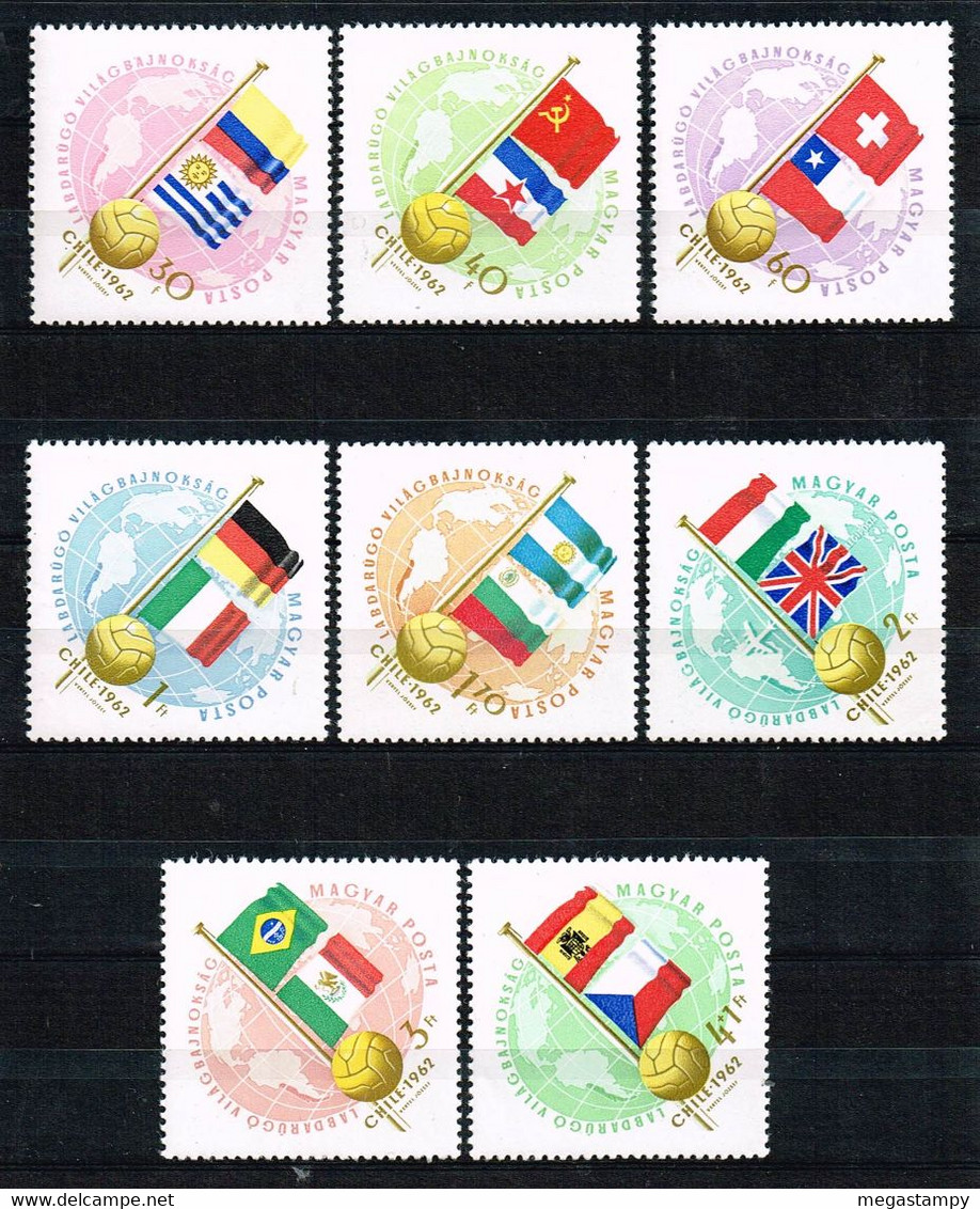 Ungarn - Hungary 1962 -  Fußball-WM 1962 In Chile Mi. 1830 - 37  Postfrisch / MNH / Neuf - 1962 – Chili