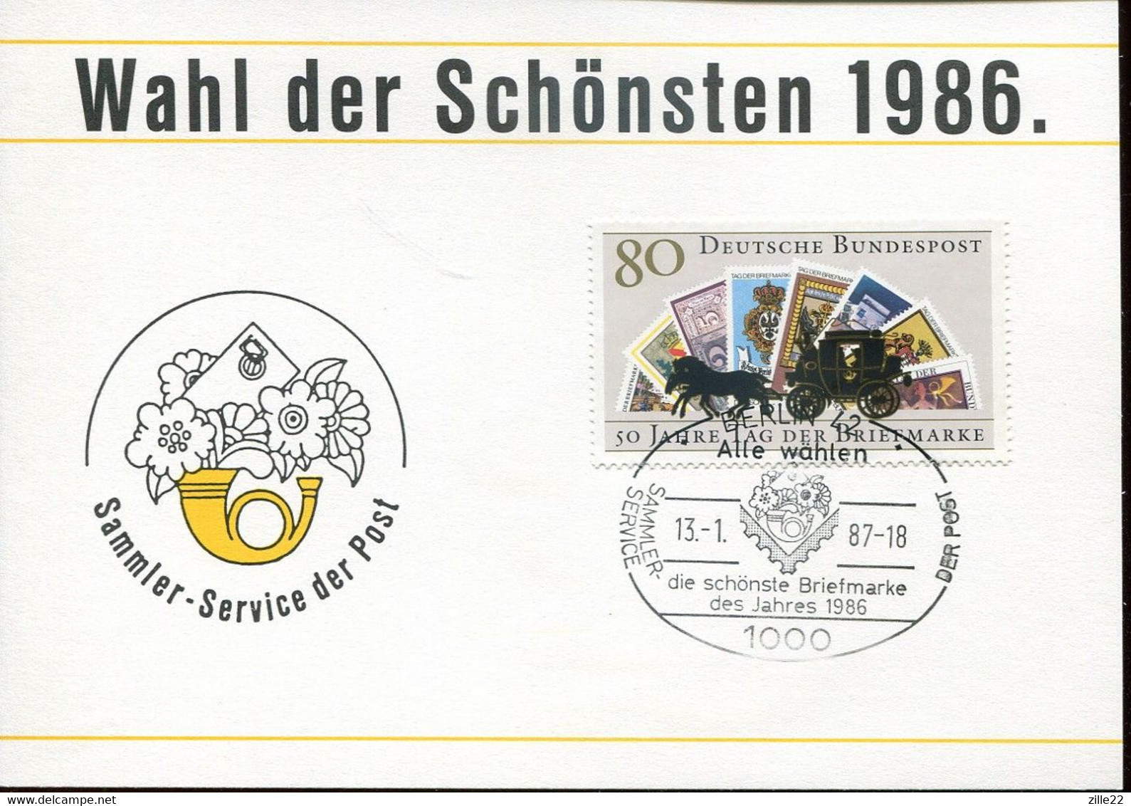 Germany Special Card Transport Horse Coach Mail - Diligences