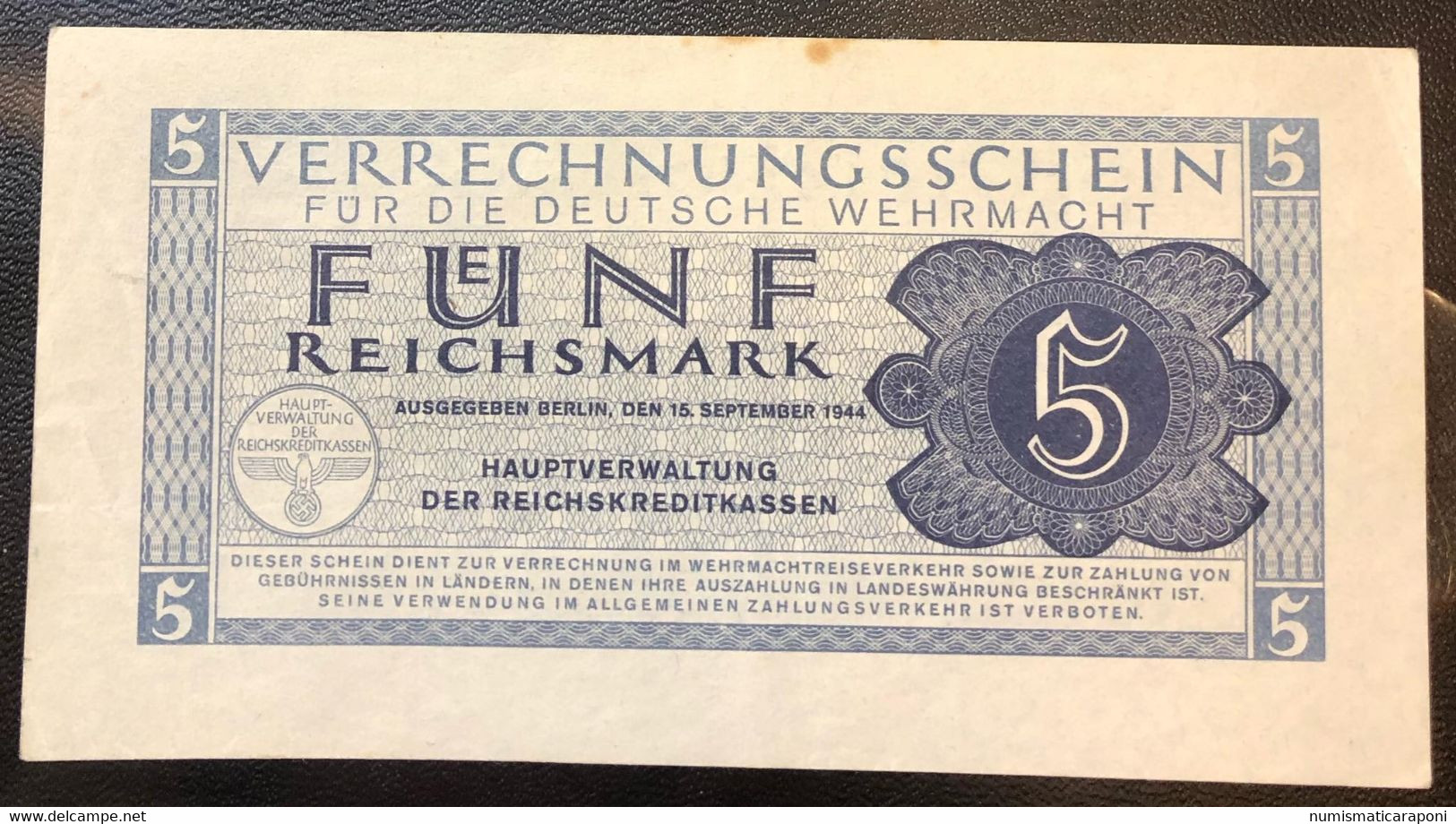 GERMANIA GERMANY Allemagne  5 Reichsmark 1944 P.M39  LOTTO 2391 - 5 Deutsche Mark