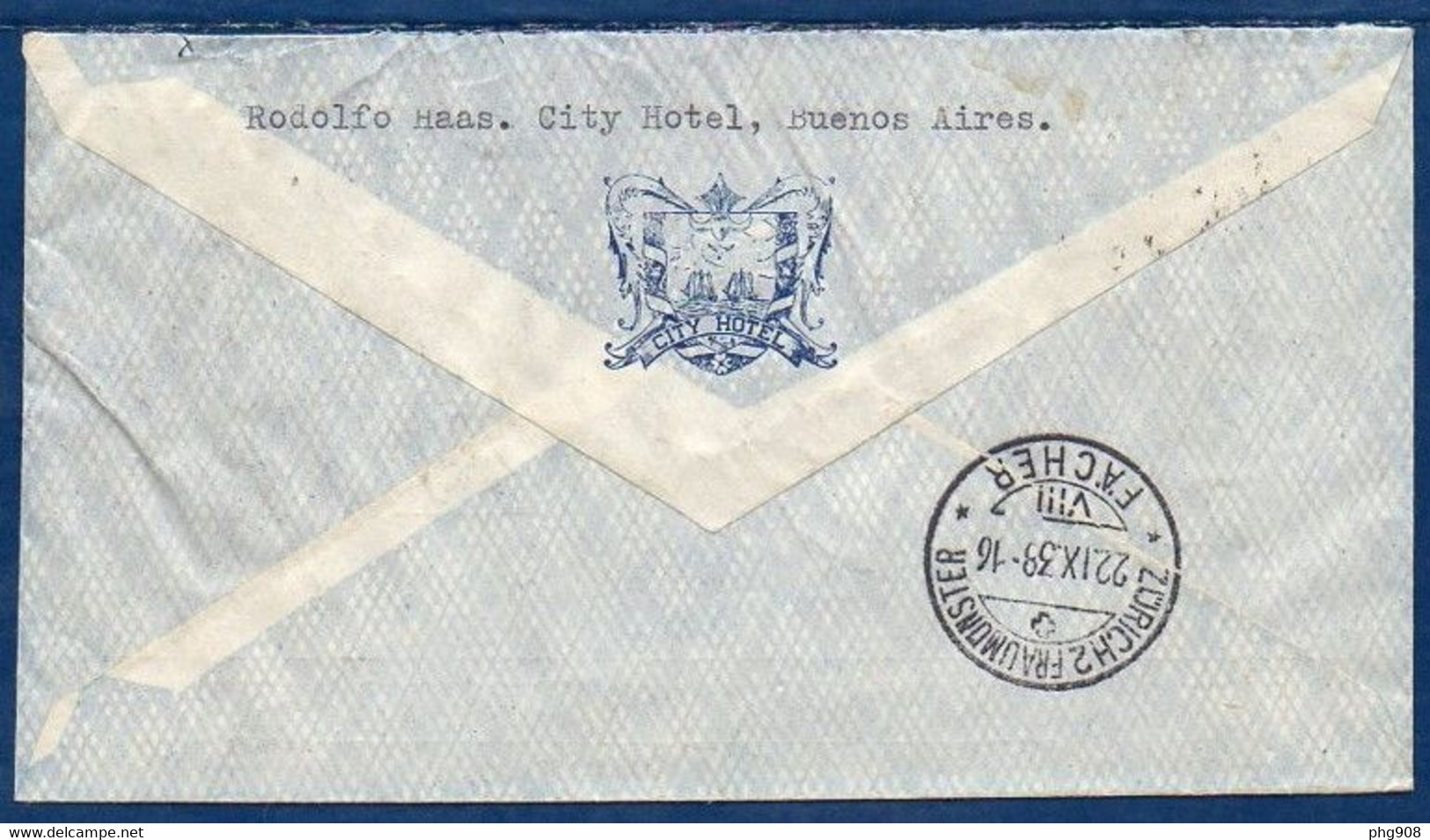 Argentina To Switzerland (Zurich), 1938, Registered, Via Air France - Aéreo