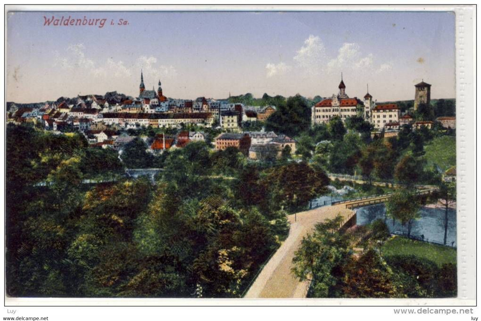 Waldenburg - 1925, Panorama  Marke Rheinland - Waldenburg (Sachsen)