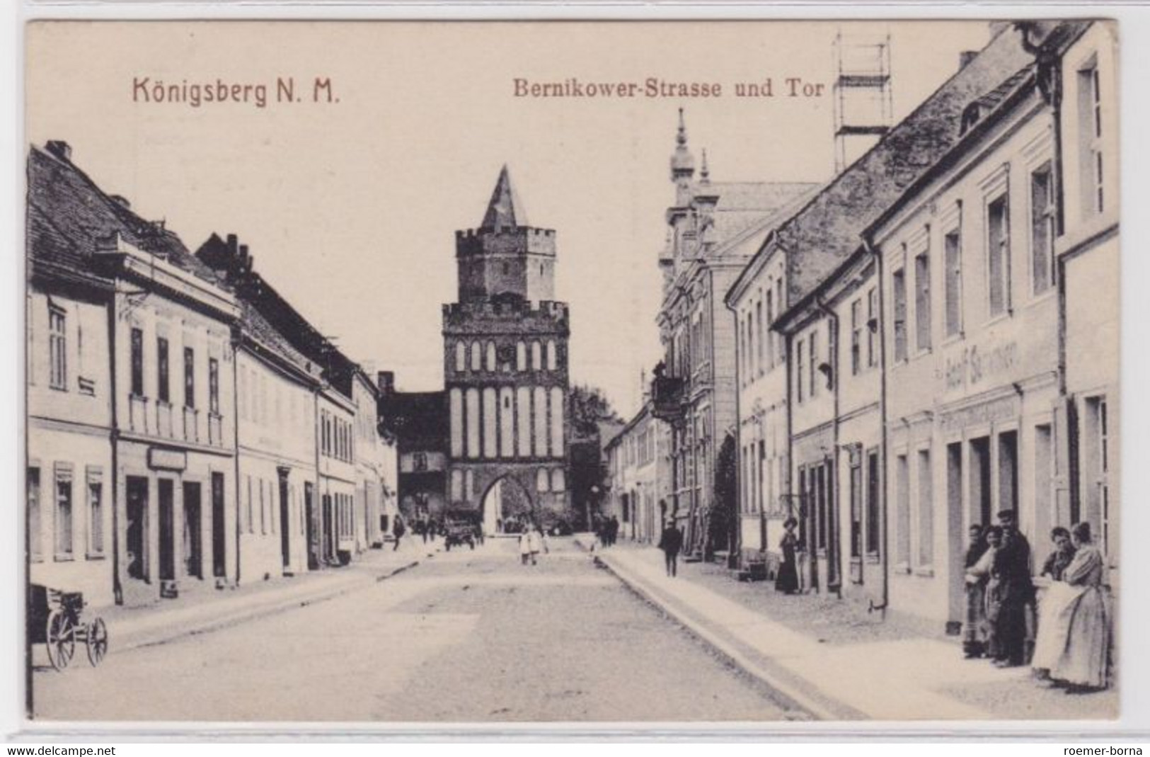 94155 Ak Königsberg Neumark Bernikowerstrasse Und Tor Um 1920 - Neumark