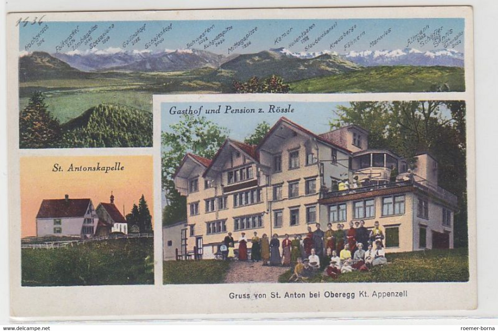 61541 Mehrbild Ak Gruß Von St.Anton Bei Oberegg Kt.Appenzell Gasthof Um 1915 - Oberegg