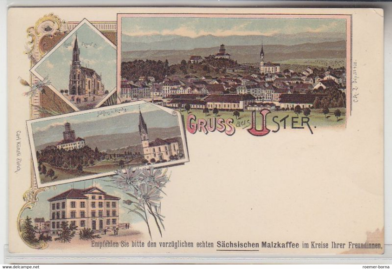 05626 Ak Lithographie Gruß Aus Uster In Der Schweiz Um 1900 - Uster