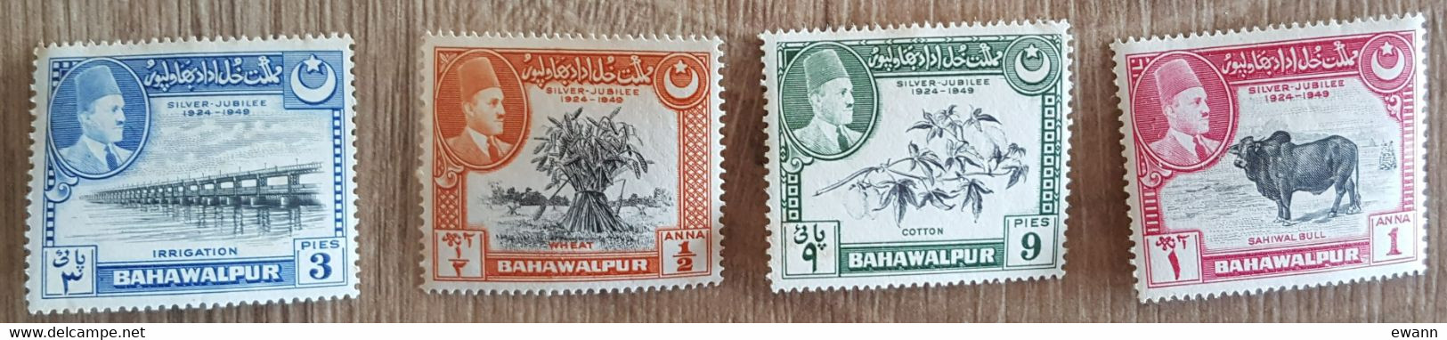 Bahawalpur - YT N°18 à 21 - 25e Anniversaire Du Règne Souverain - 1949 - Neufs - Bahawalpur