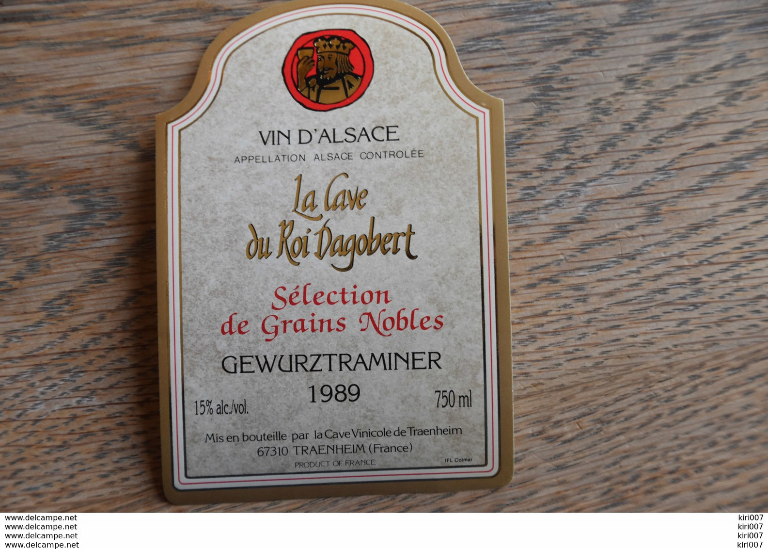 ETIQUETTE D'ALASCE GEWURZTRAMINER DU ROI DAGOBERT - Gewurztraminer