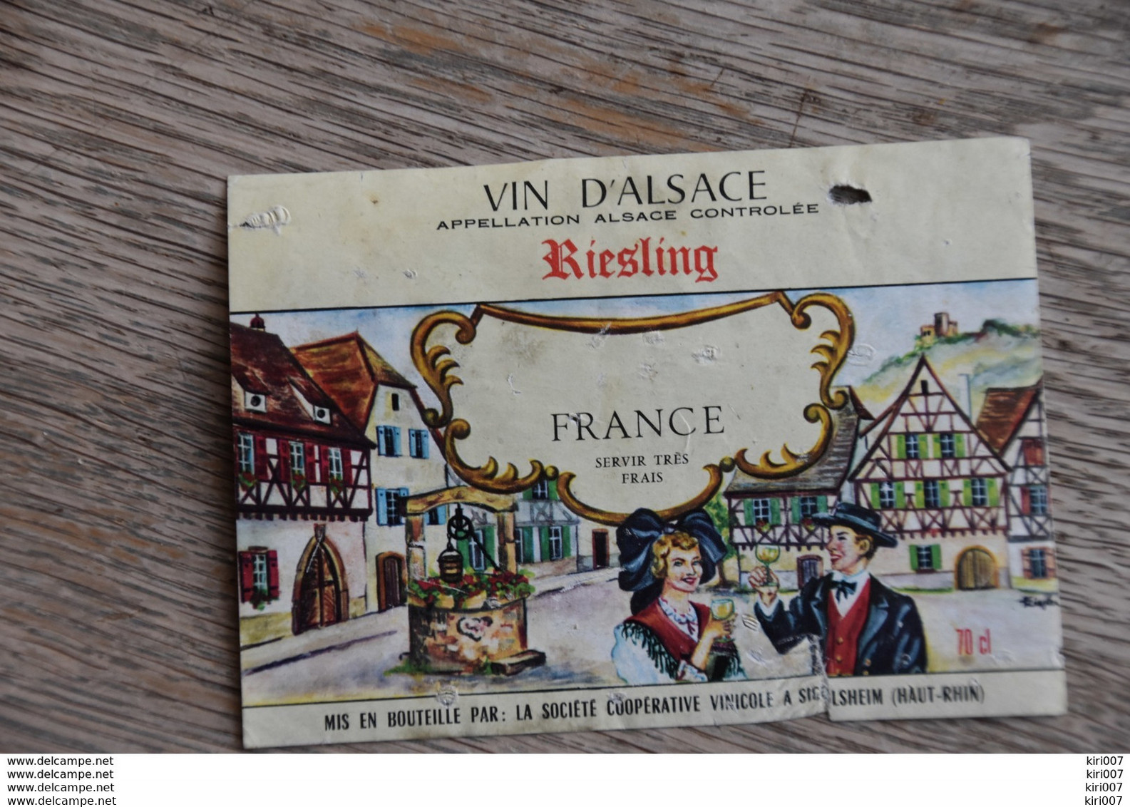 ETIQUETTE D'ALASCE RIESLING - Riesling