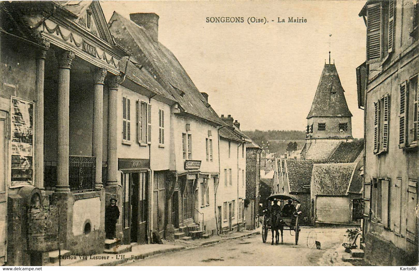 Songeons * Rue De La Commune Et La Mairie * Boulangerie - Songeons