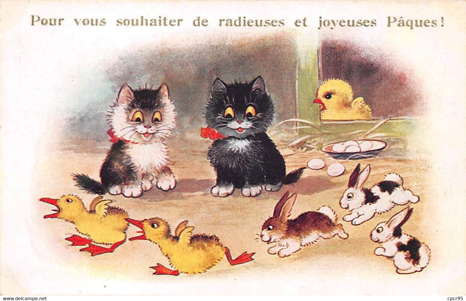 Chats - N°73708 - Série Comique 5040 - Pour Vous Souhaiter De Radieuses Et Joyeuses Pâques - Katten