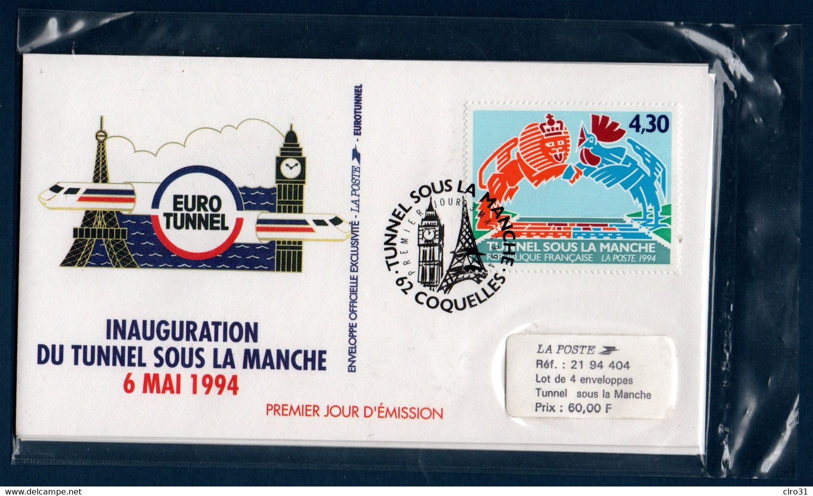 FR 1994 Pochette Souvenir :  Inauguration Du Tunnel Sous La Manche - Souvenir Blocks & Sheetlets