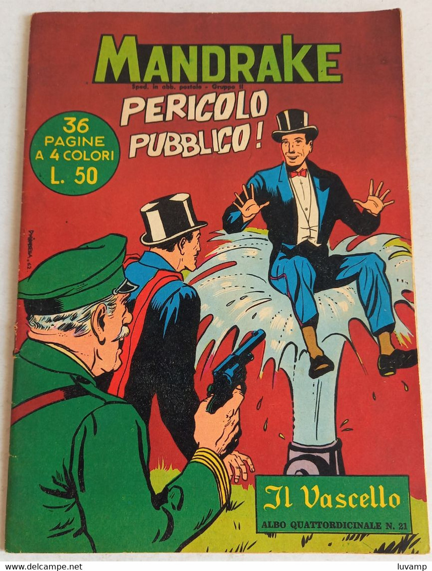 MANDRAKE  IL VASCELLO -FRATELLI SPADA N.21  DEL  21 OTTOBRE 1962 (CART 58) - Premières éditions