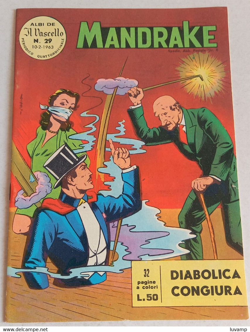 MANDRAKE  IL VASCELLO -FRATELLI SPADA N. 29  DEL   1963 (CART 58) - Premières éditions