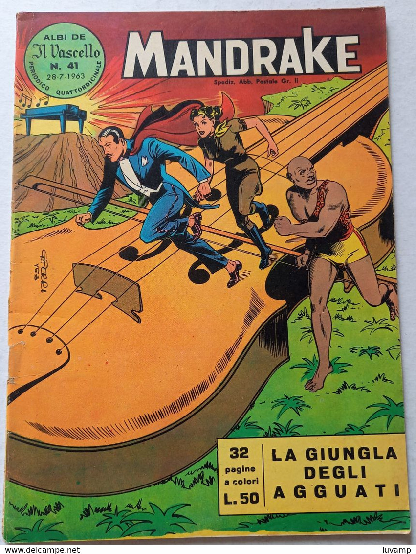 MANDRAKE  IL VASCELLO -FRATELLI SPADA N. 41  DEL   1963 (CART 58) - Premières éditions