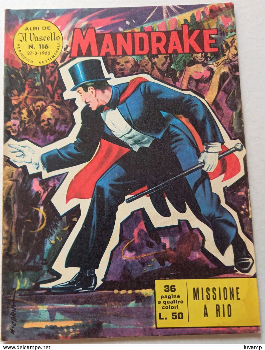 MANDRAKE  IL VASCELLO -FRATELLI SPADA N.  116  DEL   1966 (CART 58) - Premières éditions