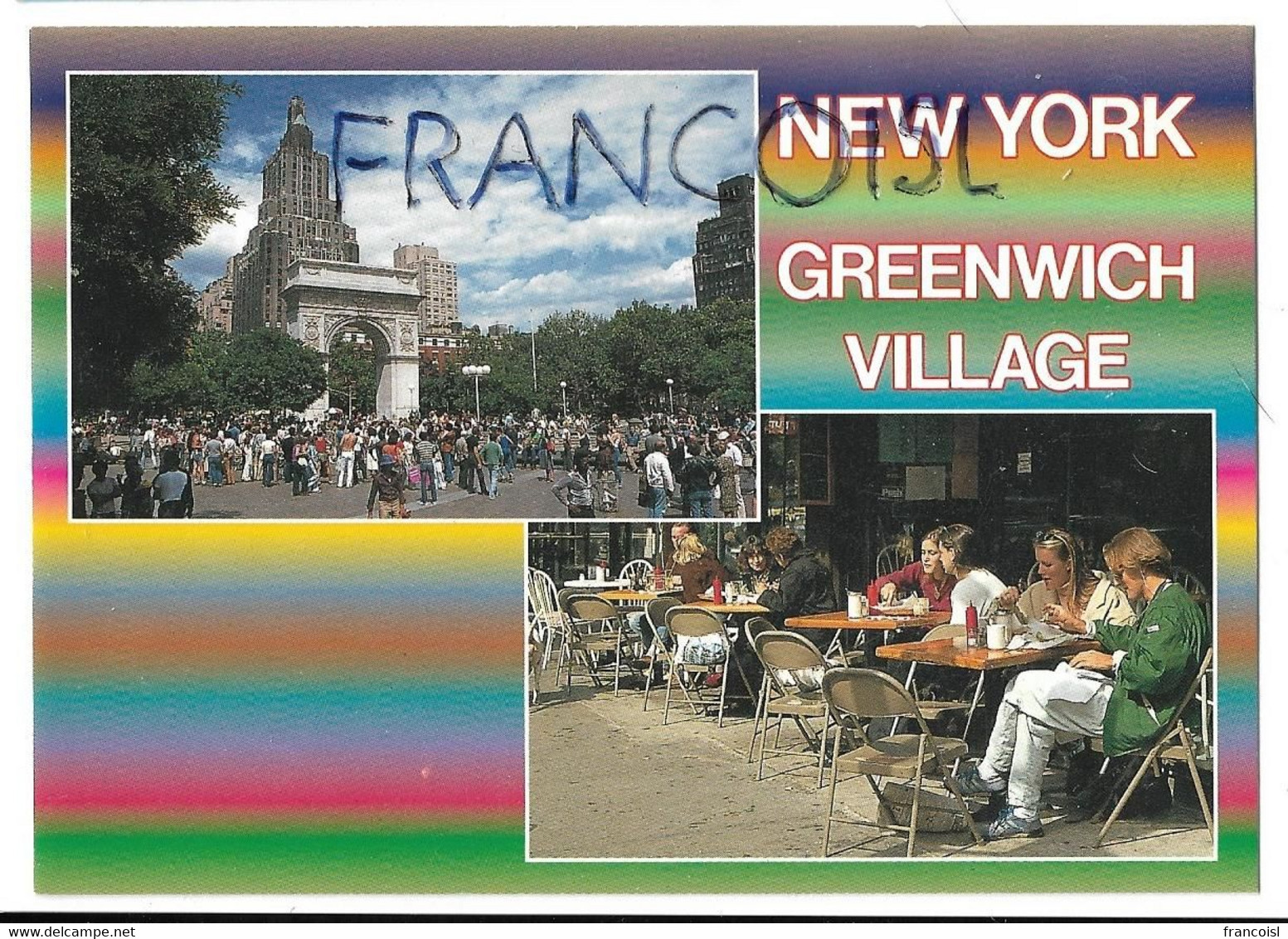 New York. Greenwich Village. Carte Mosaïque. The Washington Arch - Greenwich Village