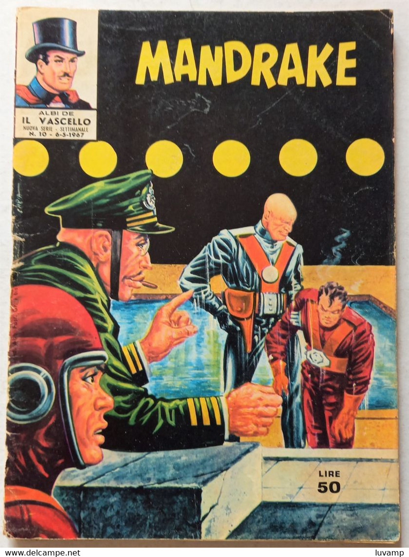 MANDRAKE  IL VASCELLO NUOVA SERIE -FRATELLI SPADA N.  10  DEL 1967 (CART 58) - Premières éditions