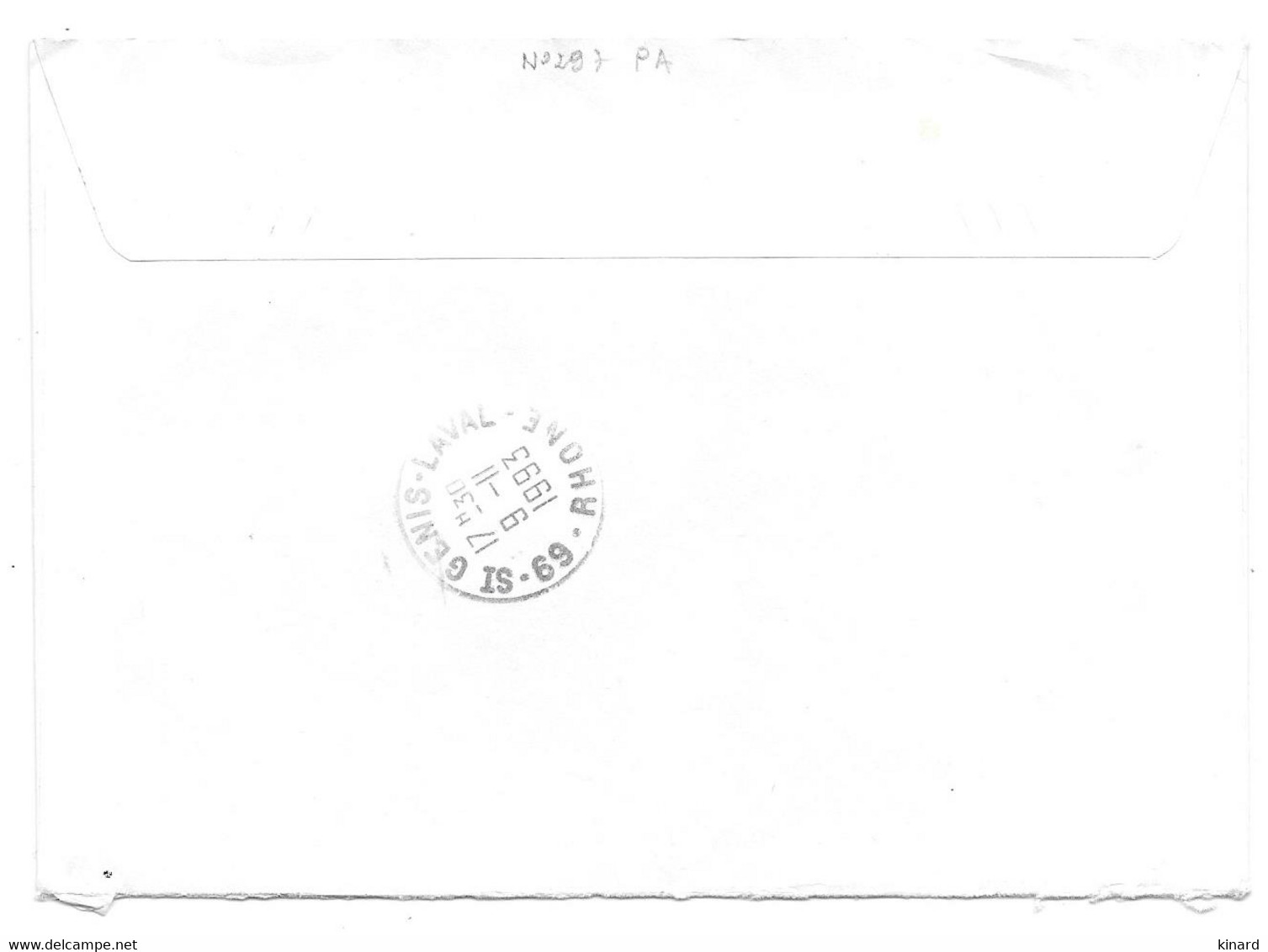 LETTRE DE  NLLES CALEDONIE. FD . FAUSSE DIRECTION  P.A  N°297. 1993.  TBE SCAN - Cartas & Documentos