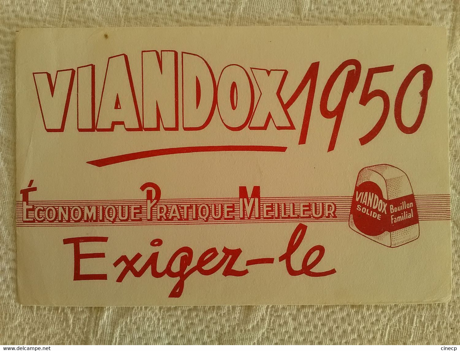 Buvard PUB VIANDOX SOLIDE 1950 EXIGEZ LE ILLUSTRATEUR - Suppen & Sossen