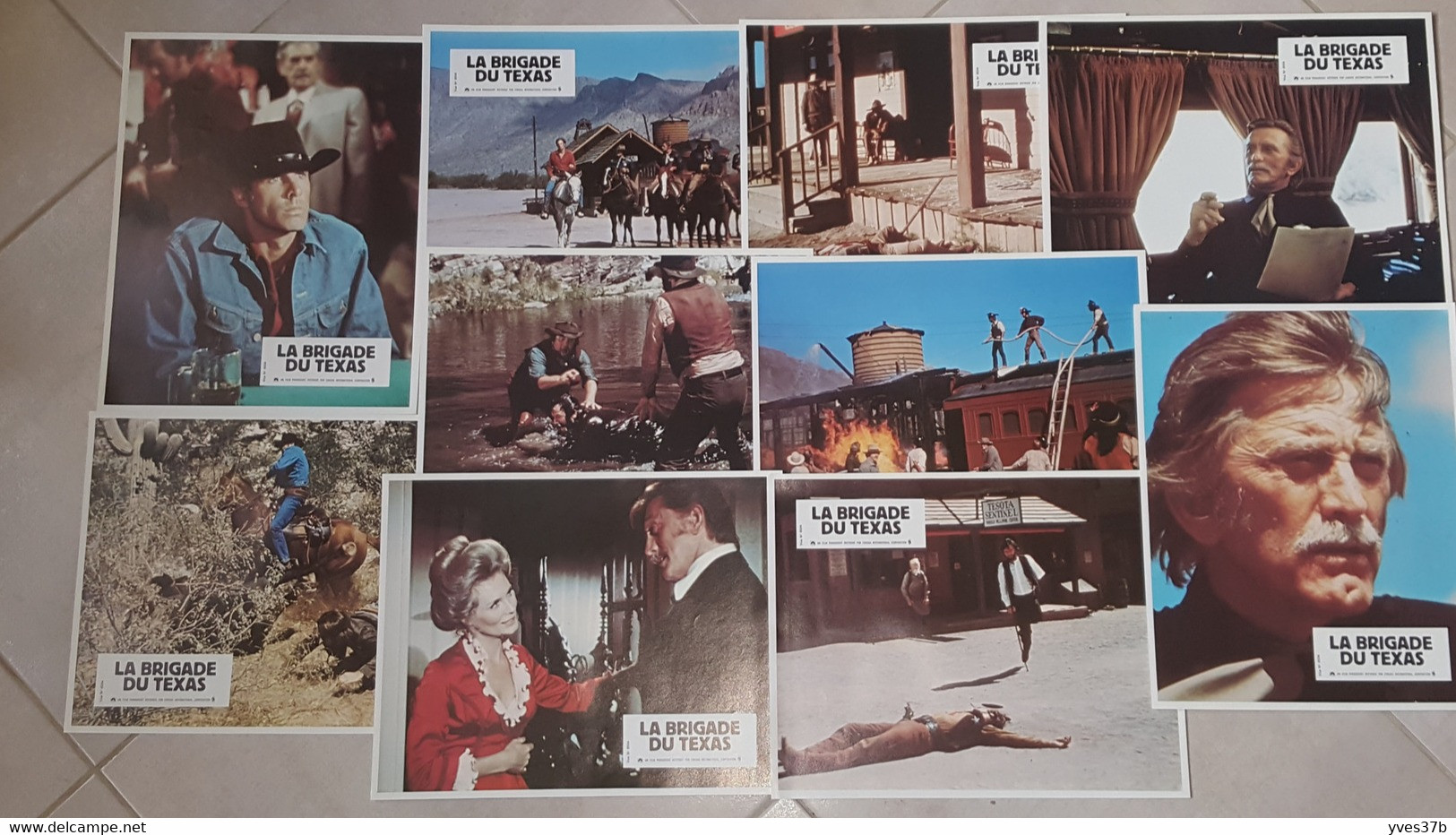 "LA BRIGADE DU TEXAS" Kirk Douglas... Pochette Complète 10 Photos 23x30 NEUVES - Fotos