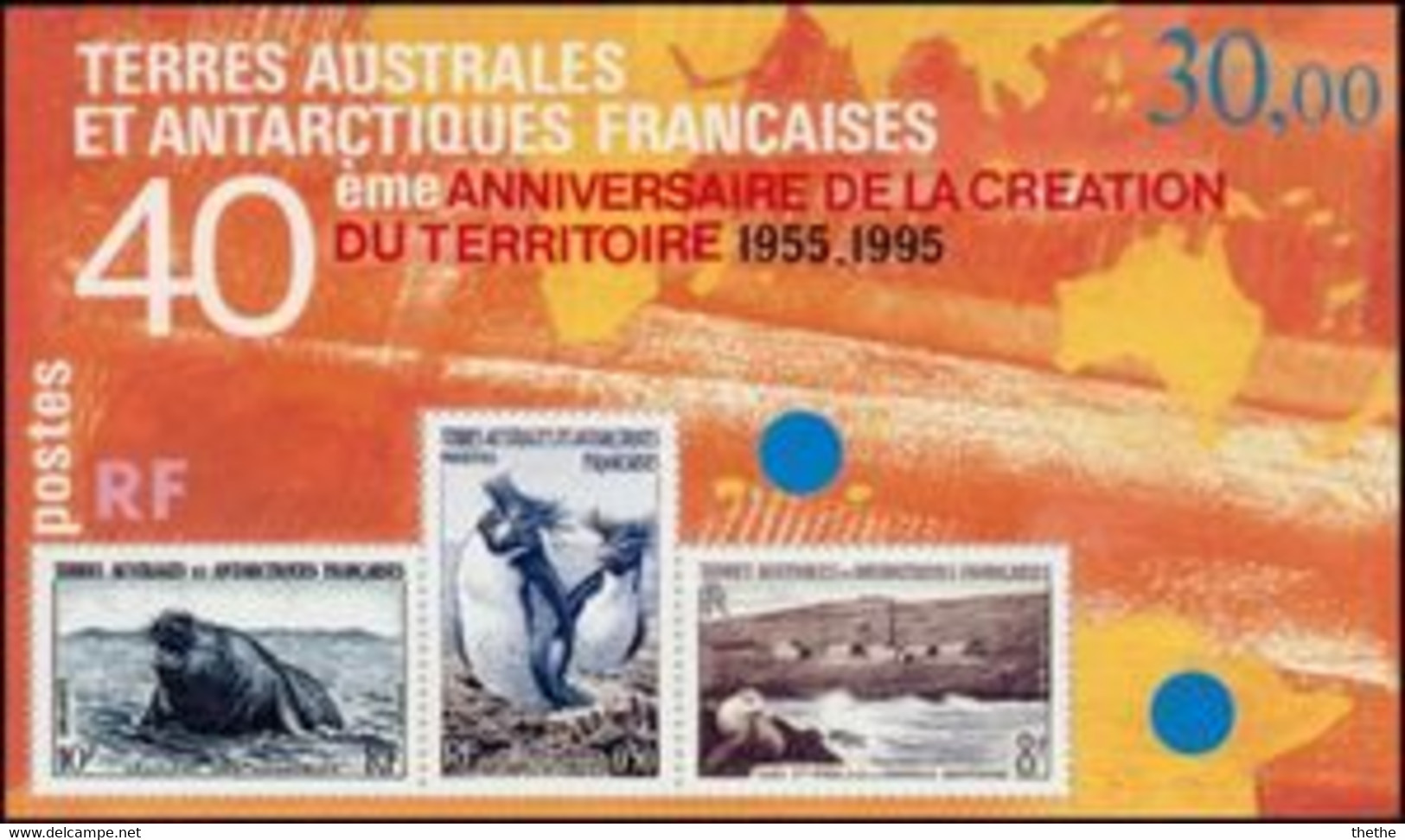 Terres Australes Et Antarctiques Françaises (TAAF) - 40ème Anniv. De La Création Du Territoire - Blocs-feuillets