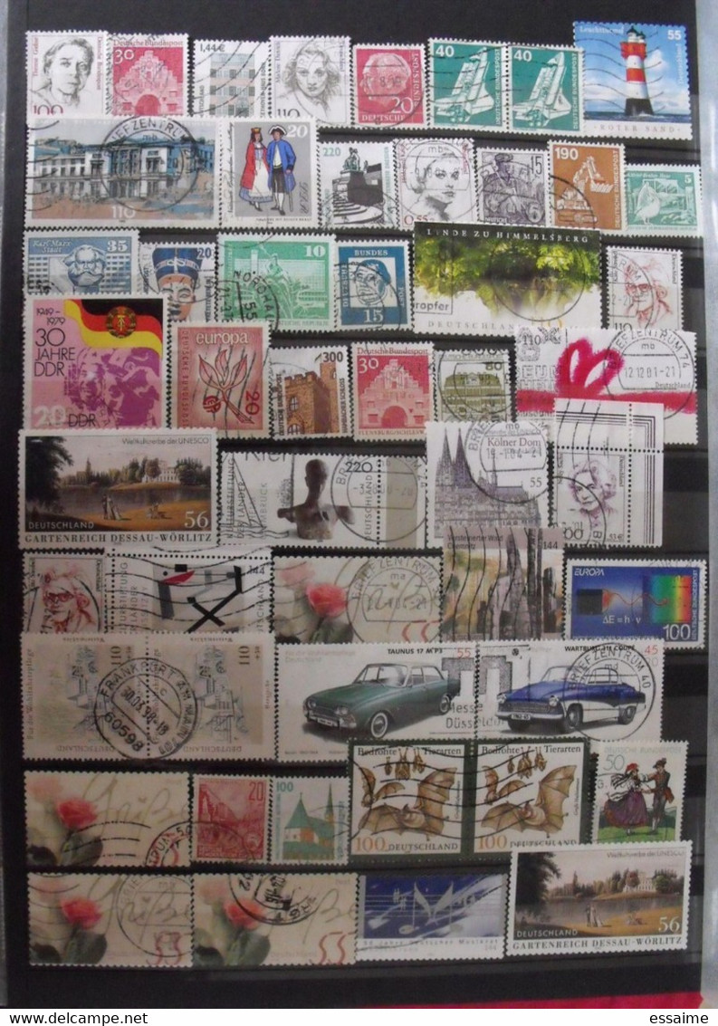 Allemagne. collection de 2050 timbres oblitérés (quelques neufs)