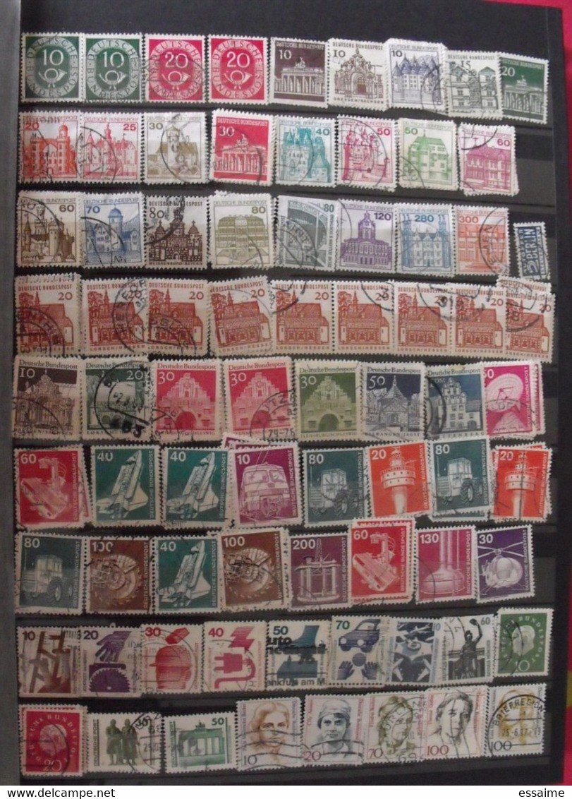 Allemagne. collection de 2050 timbres oblitérés (quelques neufs)