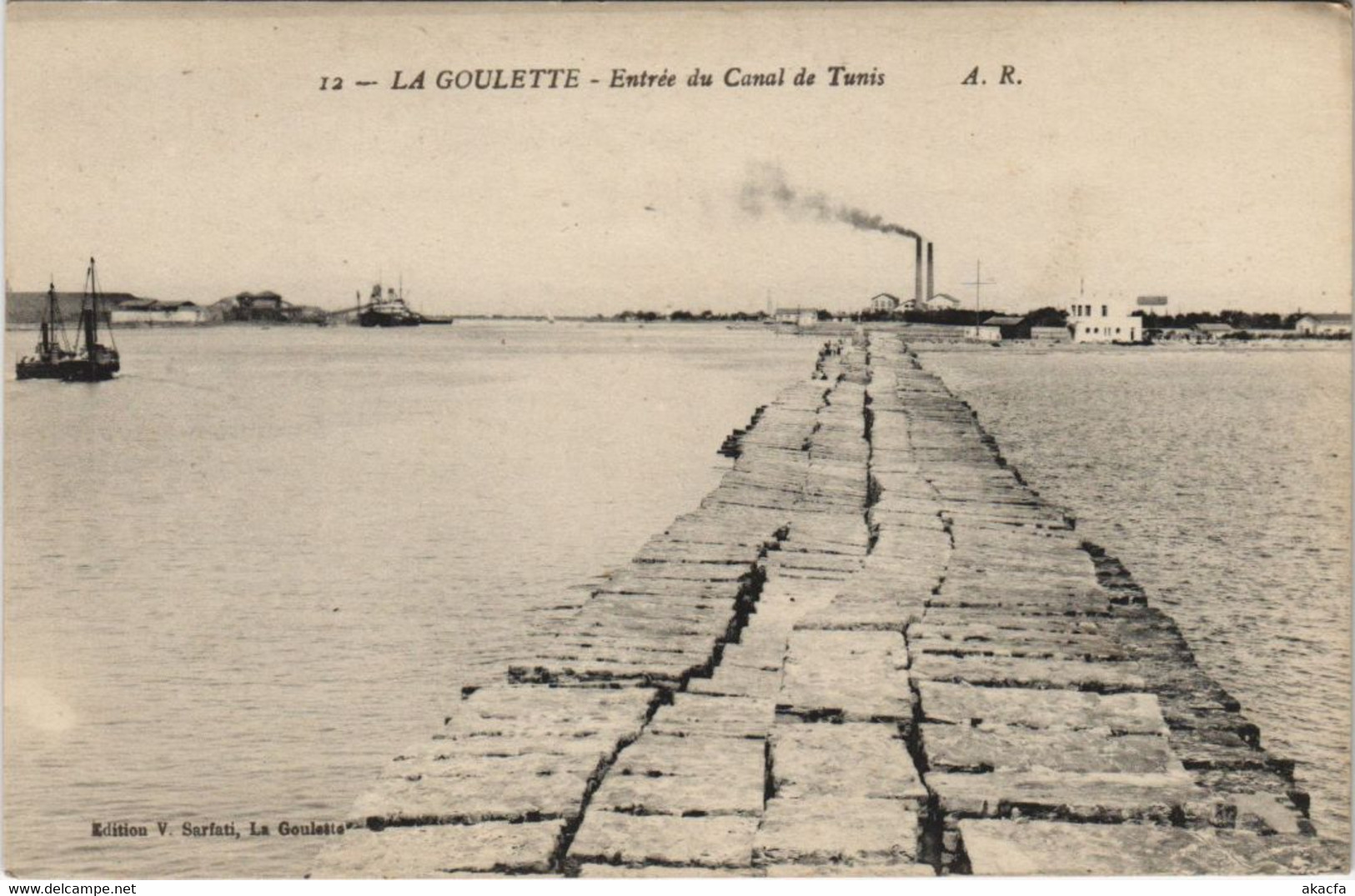 CPA AK La Goulette Entree Du Canal De Tunis TUNISIE (1102154) - Tunesien