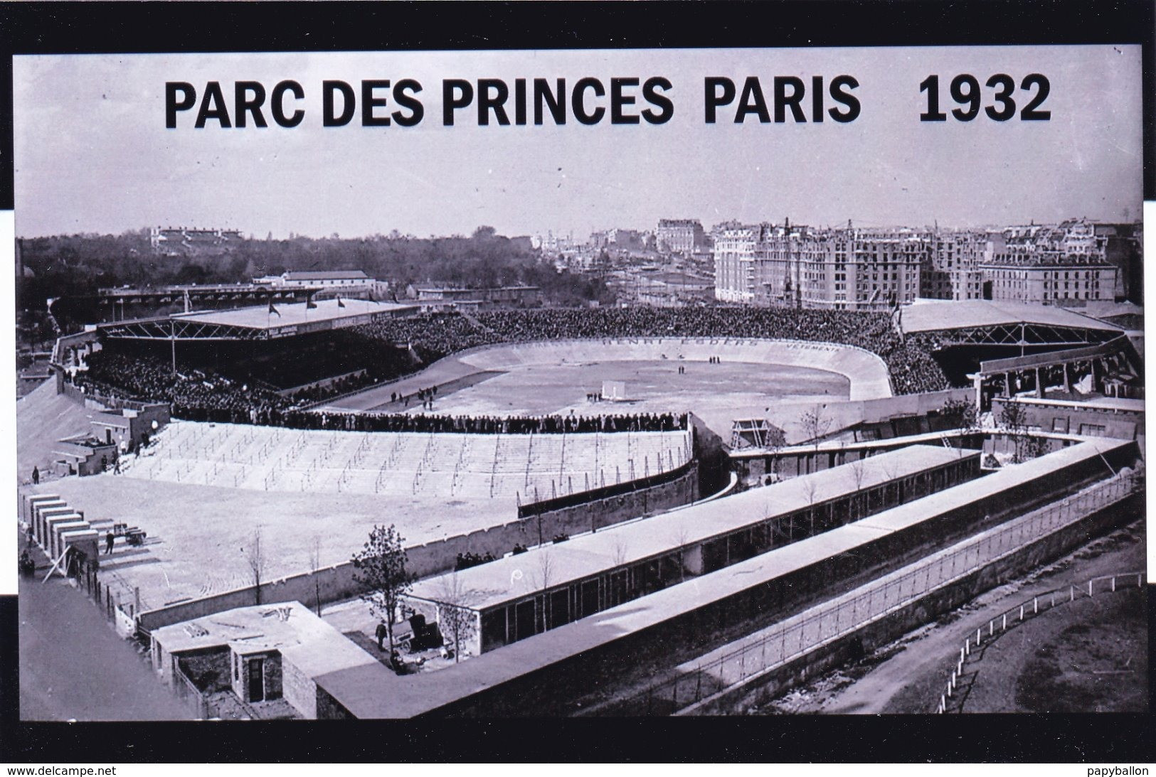 CARTE DE STADE . PARIS  FRANCE PARC DES PRINCES  VERS 1932 # CS. 329 - Soccer